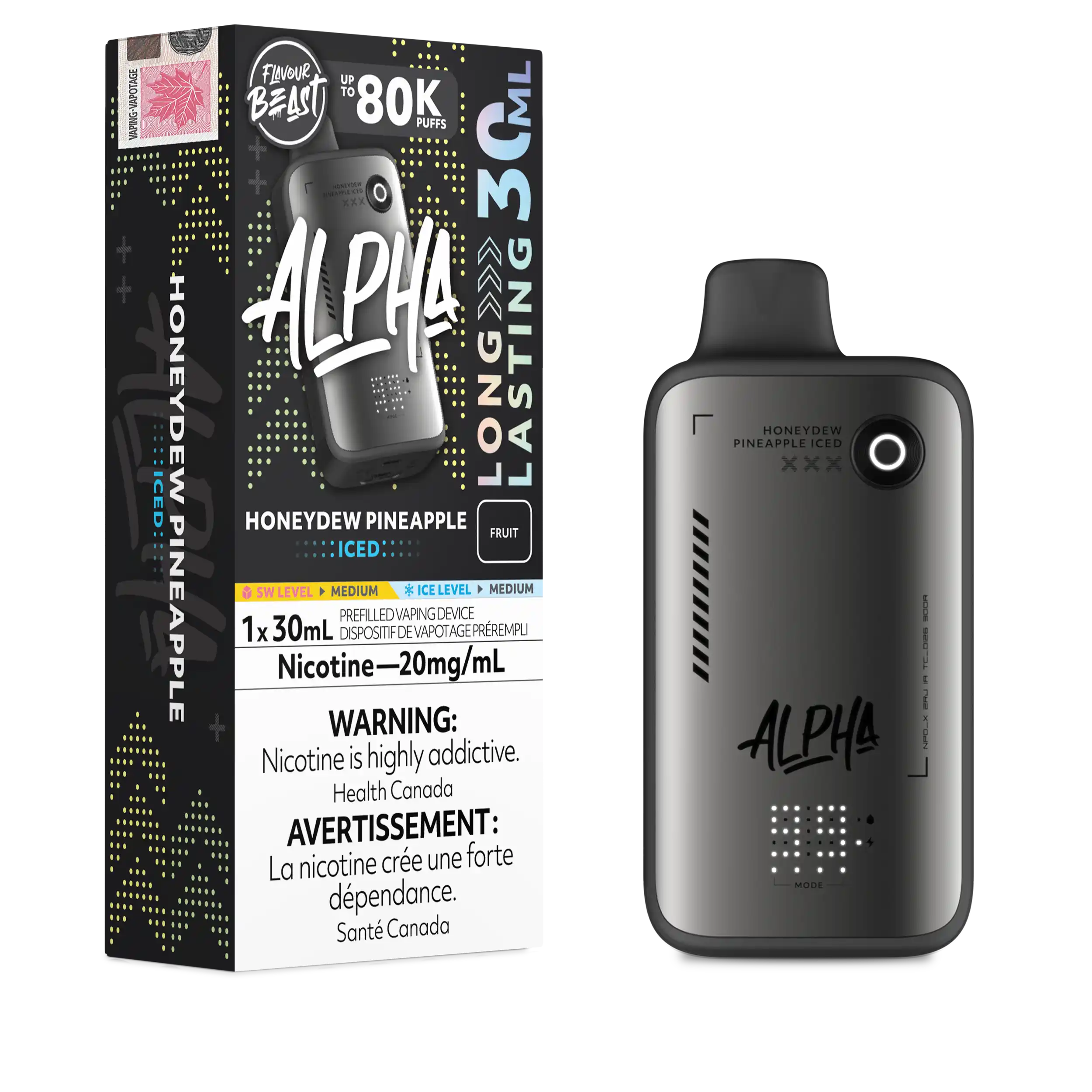 Honeydew Pineapple Iced Flavour Beast Alpha - Disposable Vape 80K