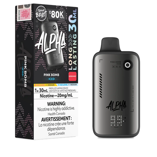 Pink Bomb Iced Flavour Beast Alpha - Disposable Vape 80K