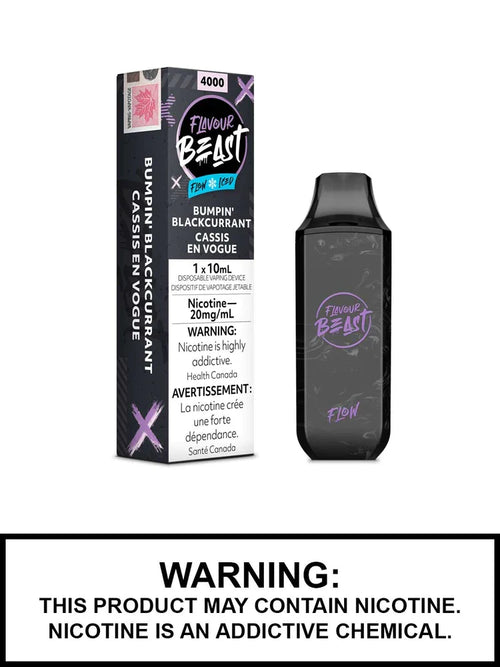 Flavour Beast Flow - Disposable E-Cig (4k/5k Puffs) - Bumpin Blackcurrent Iced / 20mg