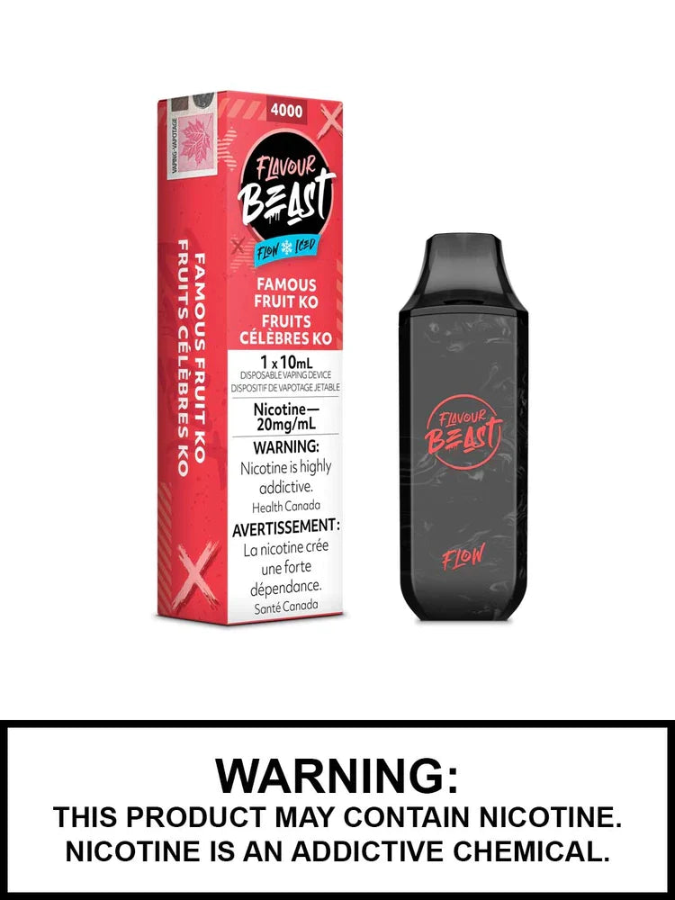 Flavour Beast Flow - Disposable E-Cig (4k/5k Puffs) - Famous Fruit ko Iced / 20mg