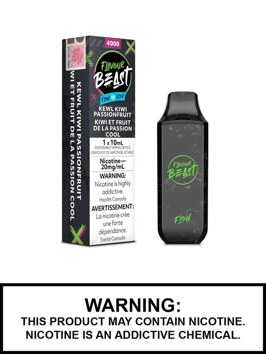Flavour Beast Flow - Disposable E-Cig (4k/5k Puffs) - Kewl Kiwi Passionfruit Iced / 20mg