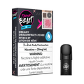 Flavour Beast Flow Pods, Dreamy Dragonfruit Lychee Iced, 3-pack box with a single black pod.
