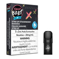 Flavour Beast Flow Pods STR8 UP Strawberry Banana Iced 3-pack with one black pod, 2.0 mL.