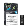 Flavour Beast Flow Pods, Wild White Grape Iced, 3-pack box with a single black pod.