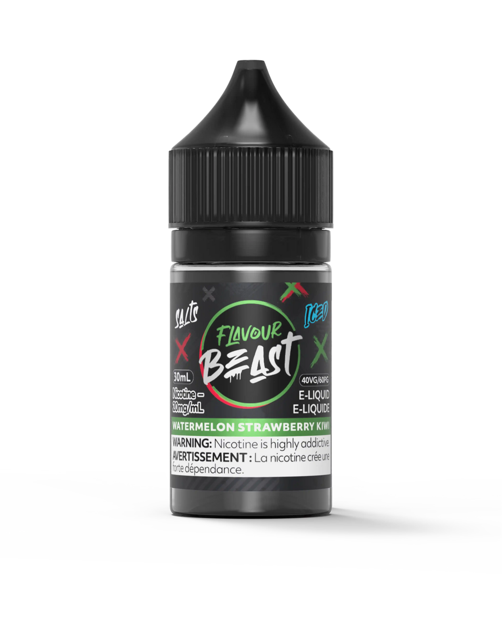 Watermelon Strawberry Kiwi Iced by Flavour Beast Salt