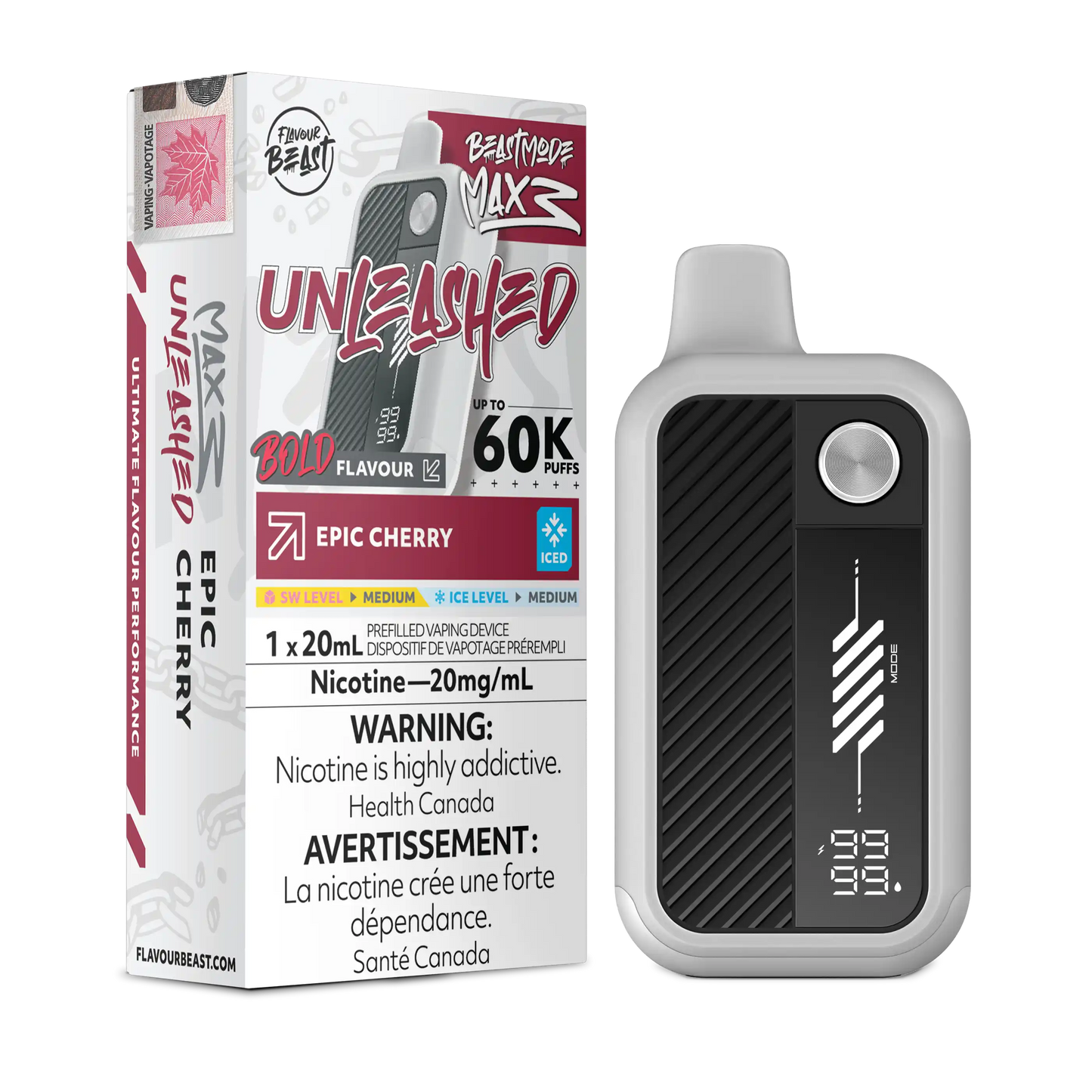 Epic Cherry Iced Flavour Beast Mode Max 3 - Disposable Vape 60K