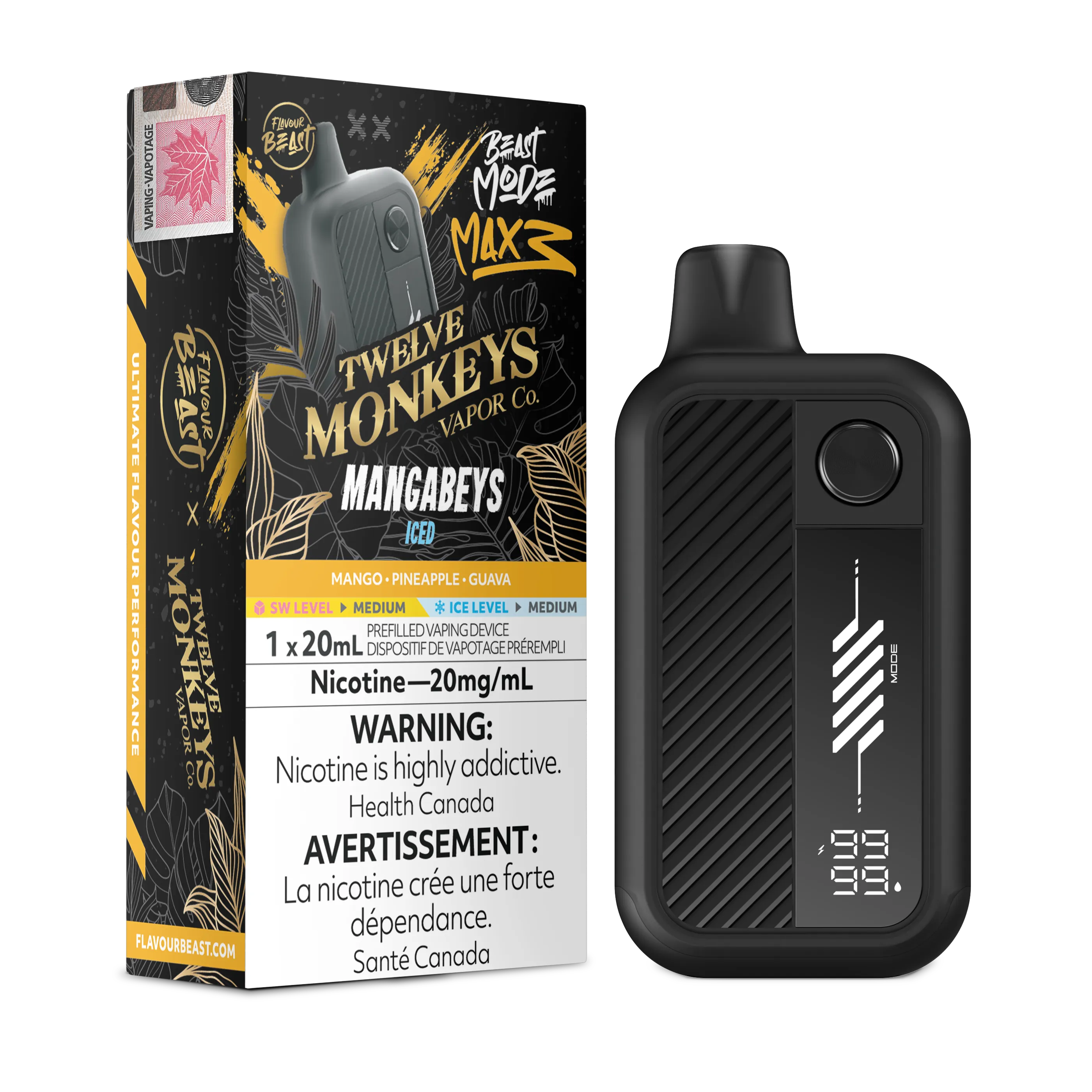 Mangabeys Iced Flavour Beast Mode Max 3 - Disposable Vape 60K by FLAVOUR BEAST