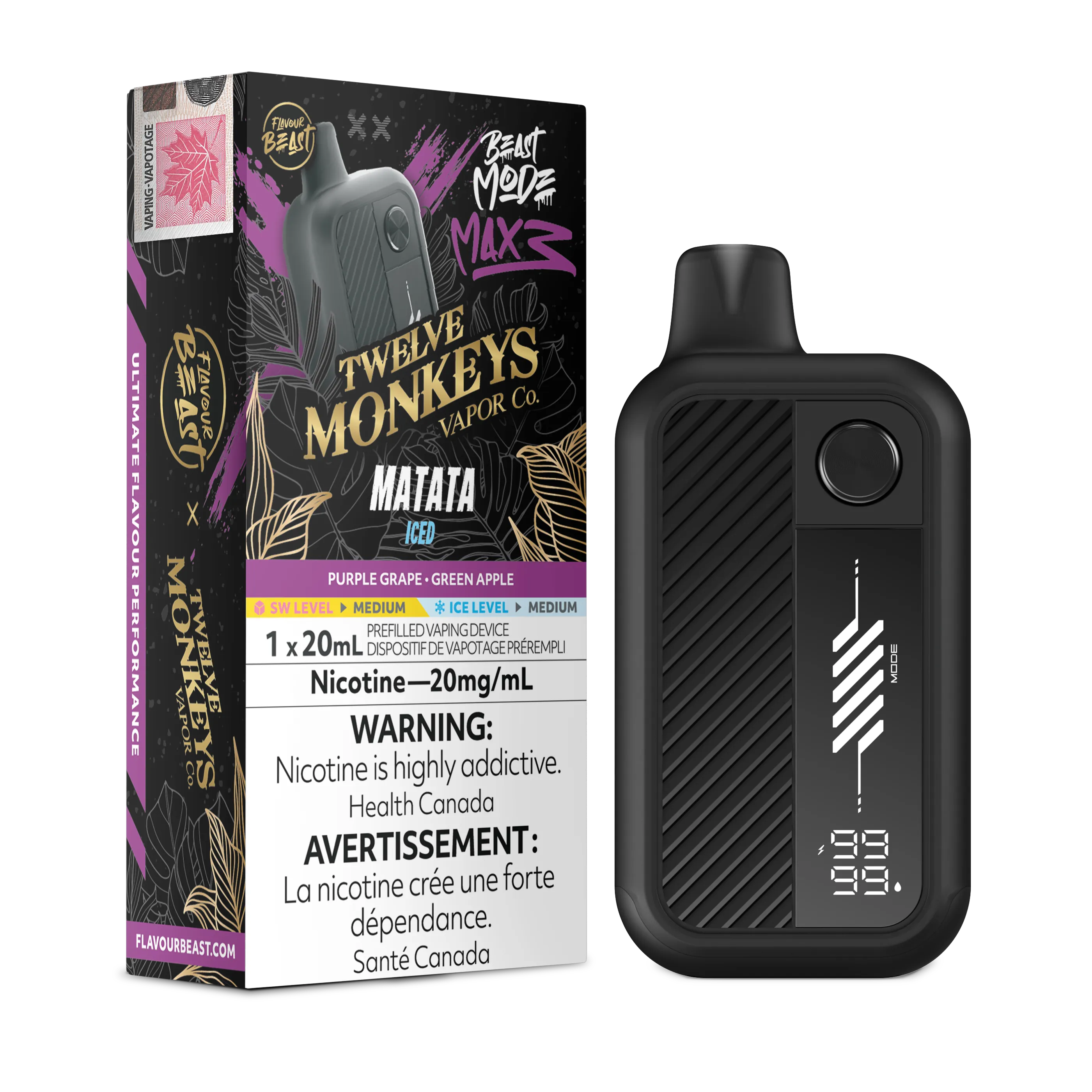 Matata Iced Flavour Beast Mode Max 3 - Disposable Vape 60K by FLAVOUR BEAST
