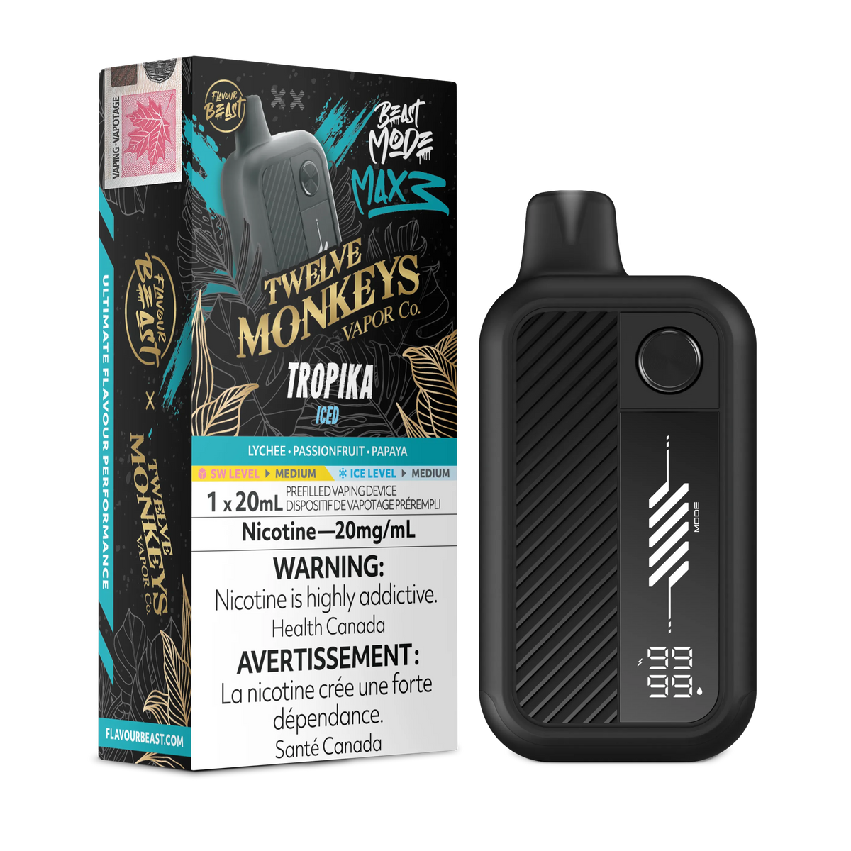 Tropika Iced Flavour Beast Mode Max 3 - Disposable Vape 60K by FLAVOUR BEAST