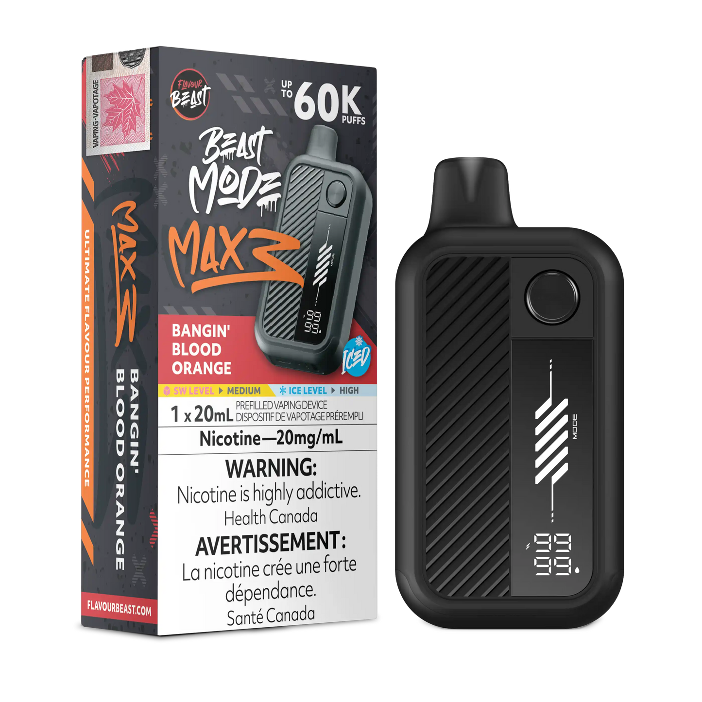 Bangin' Blood Orange Iced Flavour Beast Mode Max 3 - Disposable Vape 60K