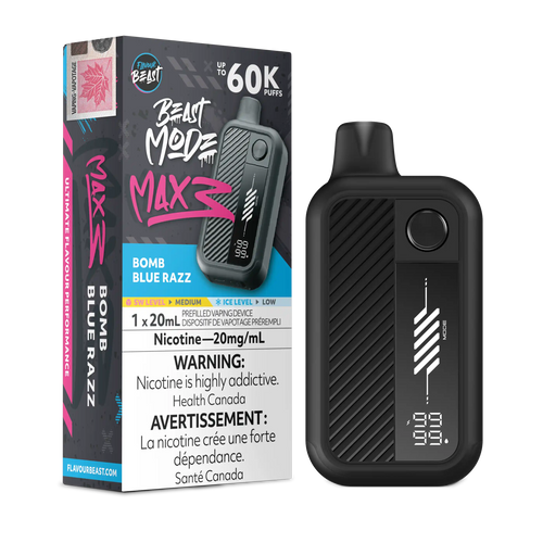 Bomb Blue Razz Flavour Beast Mode Max 3 - Disposable Vape 60K