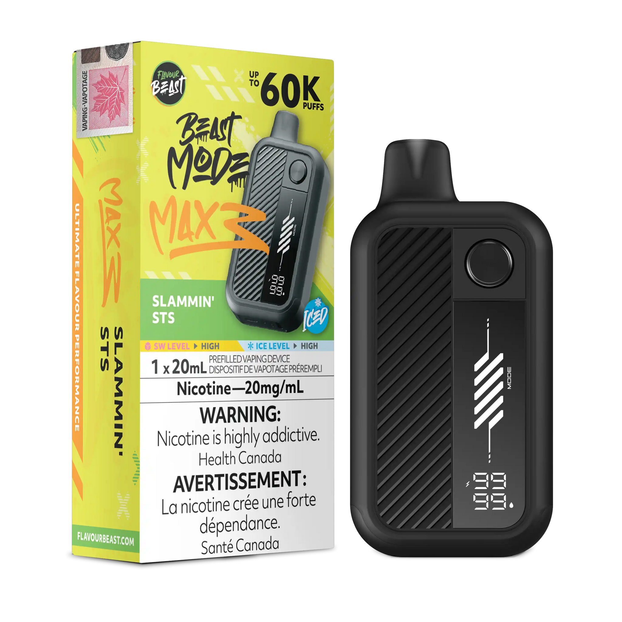 Slammin' STS Iced Flavour Beast Mode Max 3 - Disposable Vape 60K