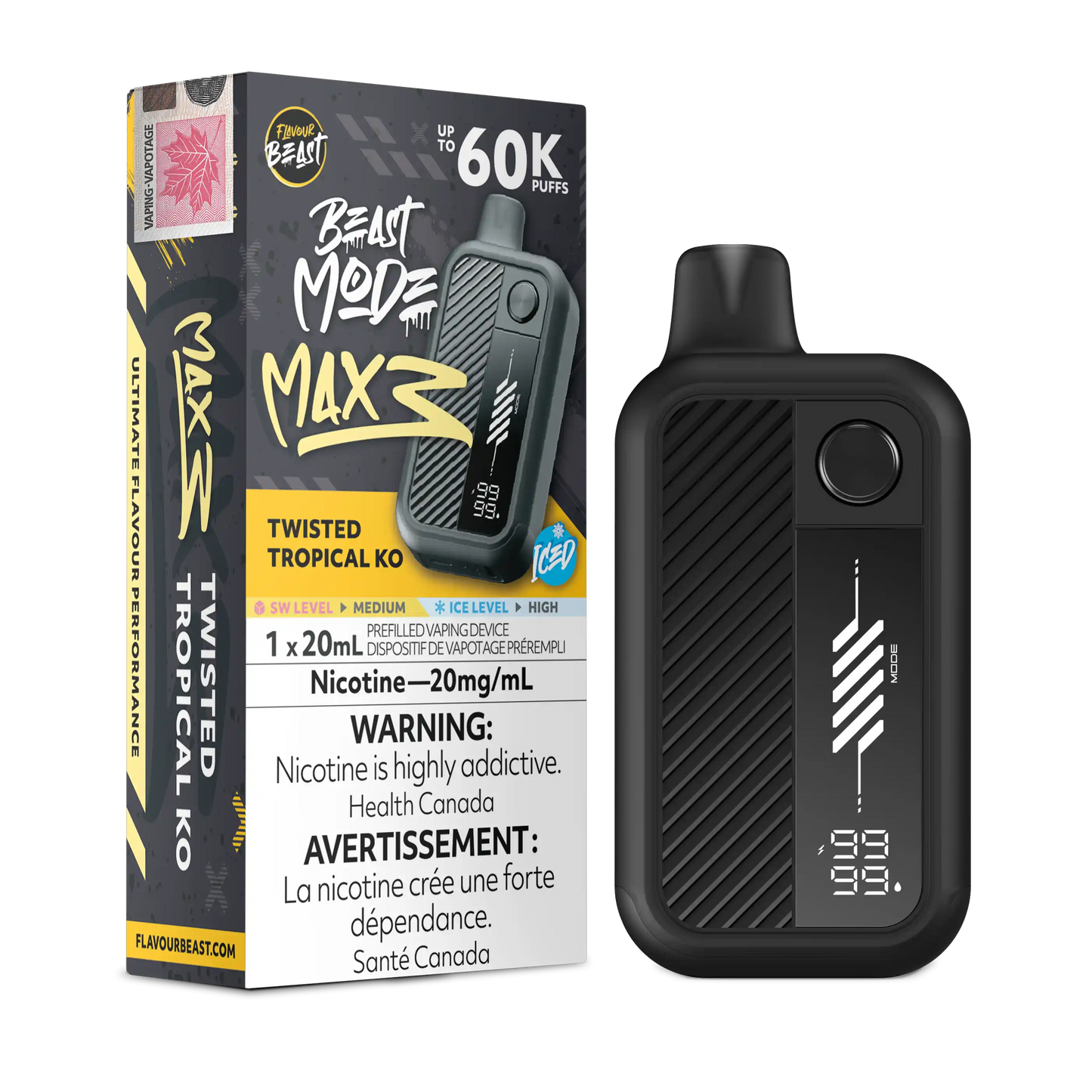 Twisted Tropical KO Iced Flavour Beast Mode Max 3 - Disposable Vape 60K