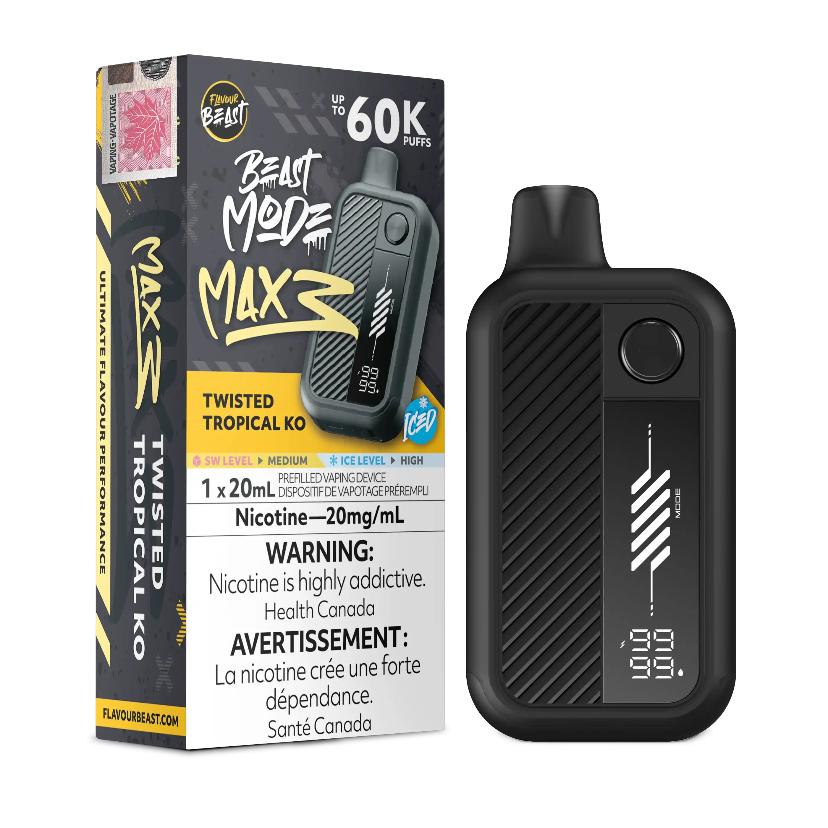 Twisted Tropical KO Iced Flavour Beast Mode Max 3 - Disposable Vape 60K