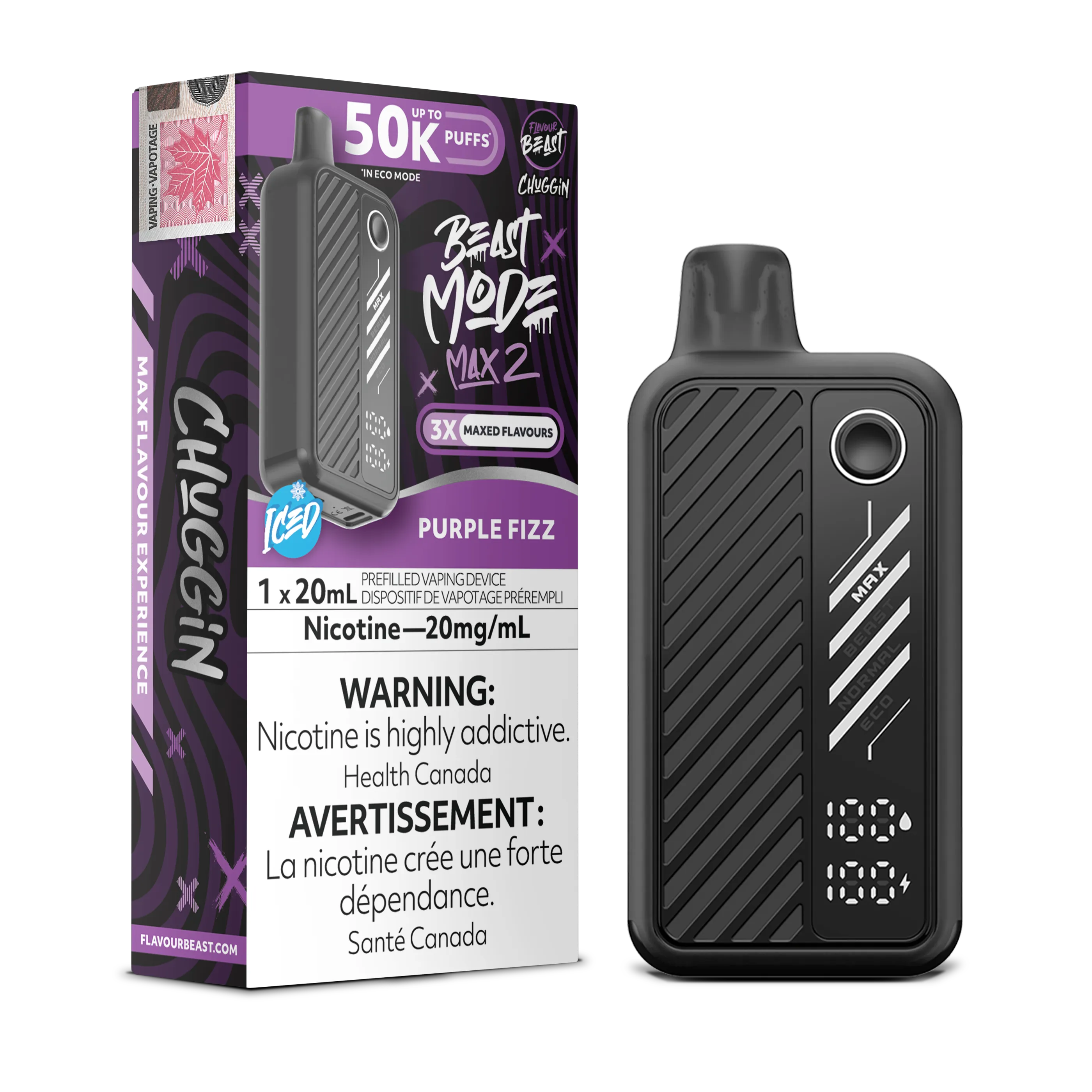 Purple Sparkle Flavour Beast Mode Max 2 - Disposable 50K by FLAVOUR BEAST