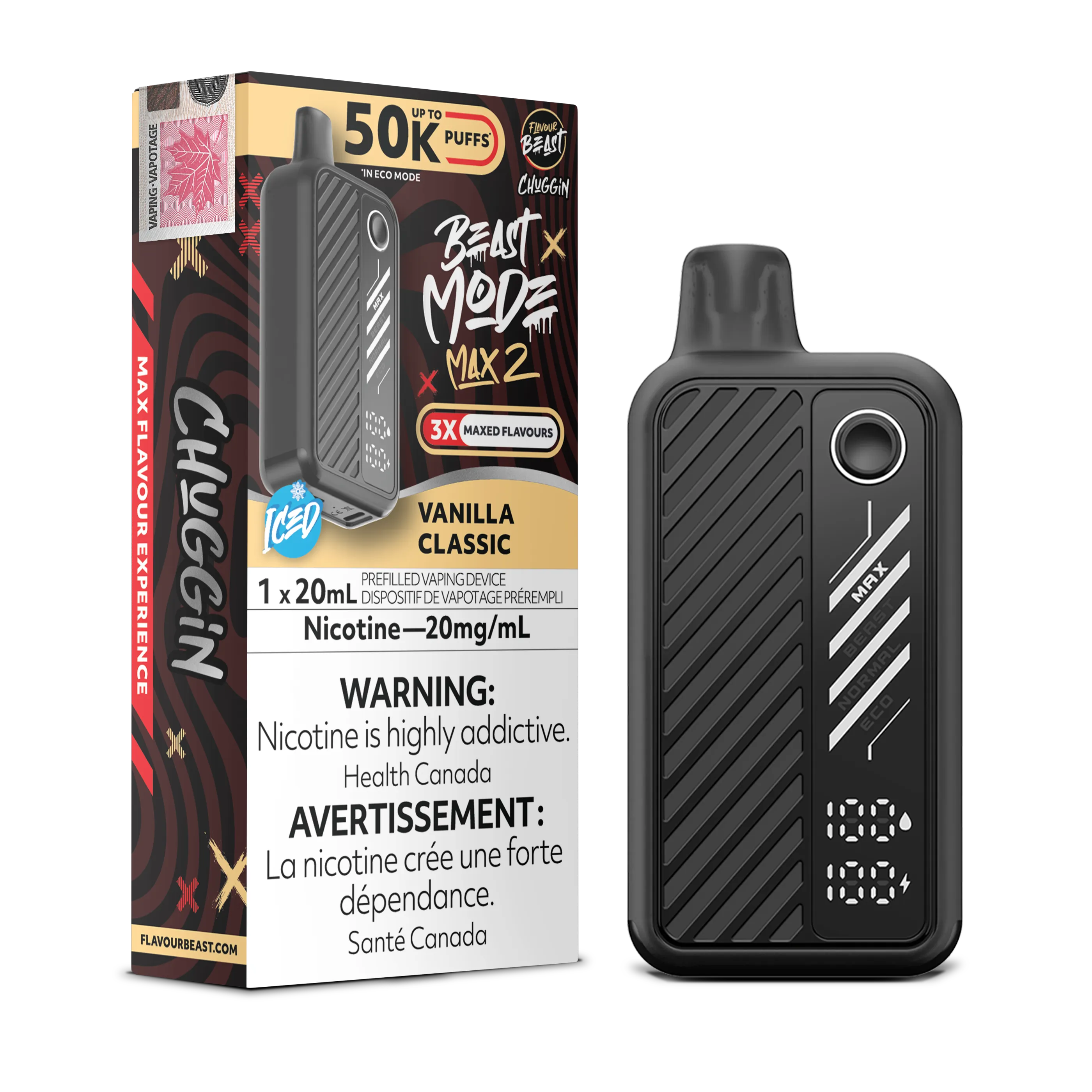 Vanilla Classic Flavour Beast Mode Max 2 - Disposable 50K by FLAVOUR BEAST