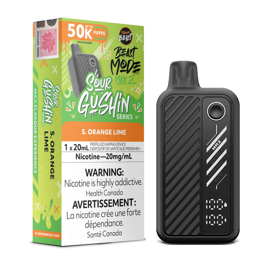 Sour Gushin S. Raspberry Lemon Flavour Beast Mode Max 2 - Disposable 50K by FLAVOUR BEAST — view 1