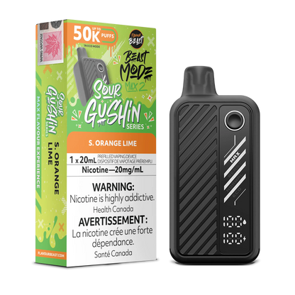 Sour Gushin S. Orange Lime Flavour Beast Mode Max 2 - Disposable 50K