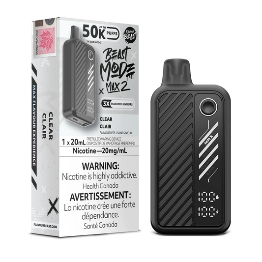 Clear Flavour Beast Mode Max 2 - Disposable 50K by FLAVOUR BEAST