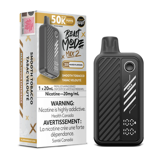 Smooth Tobacco Flavour Beast Mode Max 2 - Disposable 50K