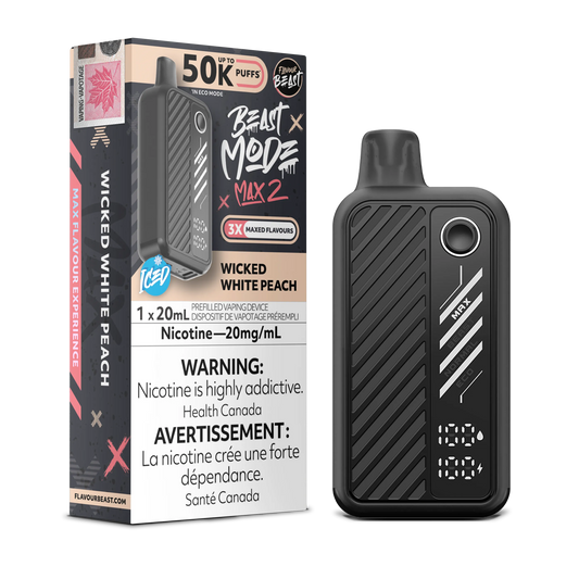 Wicked White Peach Flavour Beast Mode Max 2 - Disposable 50K