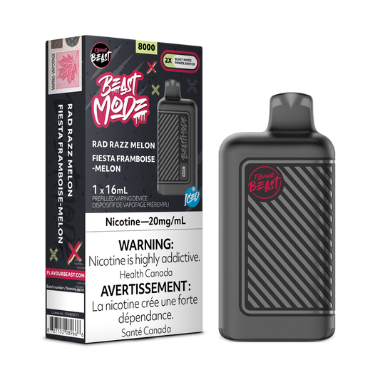 Rad Razz Melon Iced Flavour Beast Mode - Disposable 8K