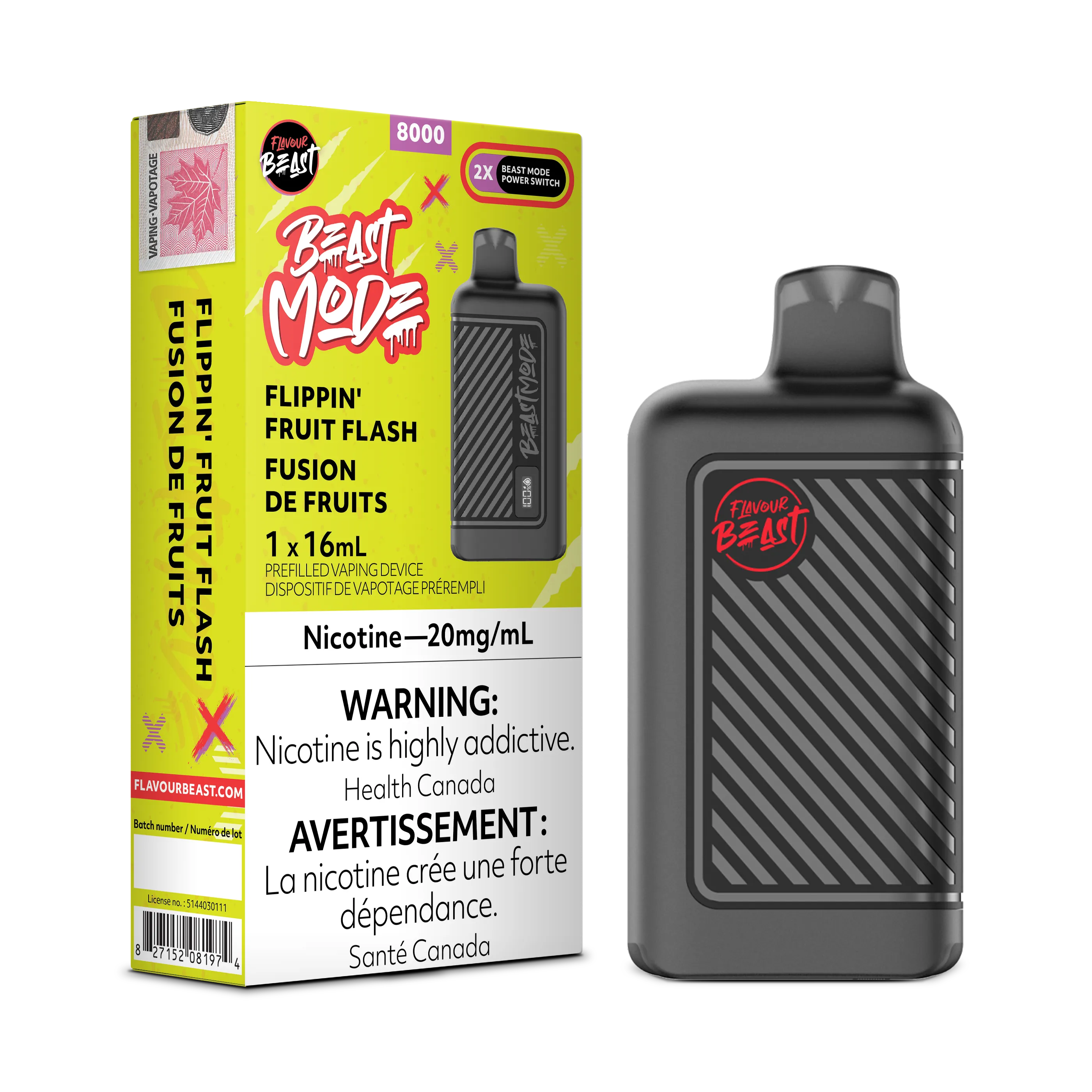 Flippin' Fruit Flash Flavour Beast Mode - Disposable 8K
