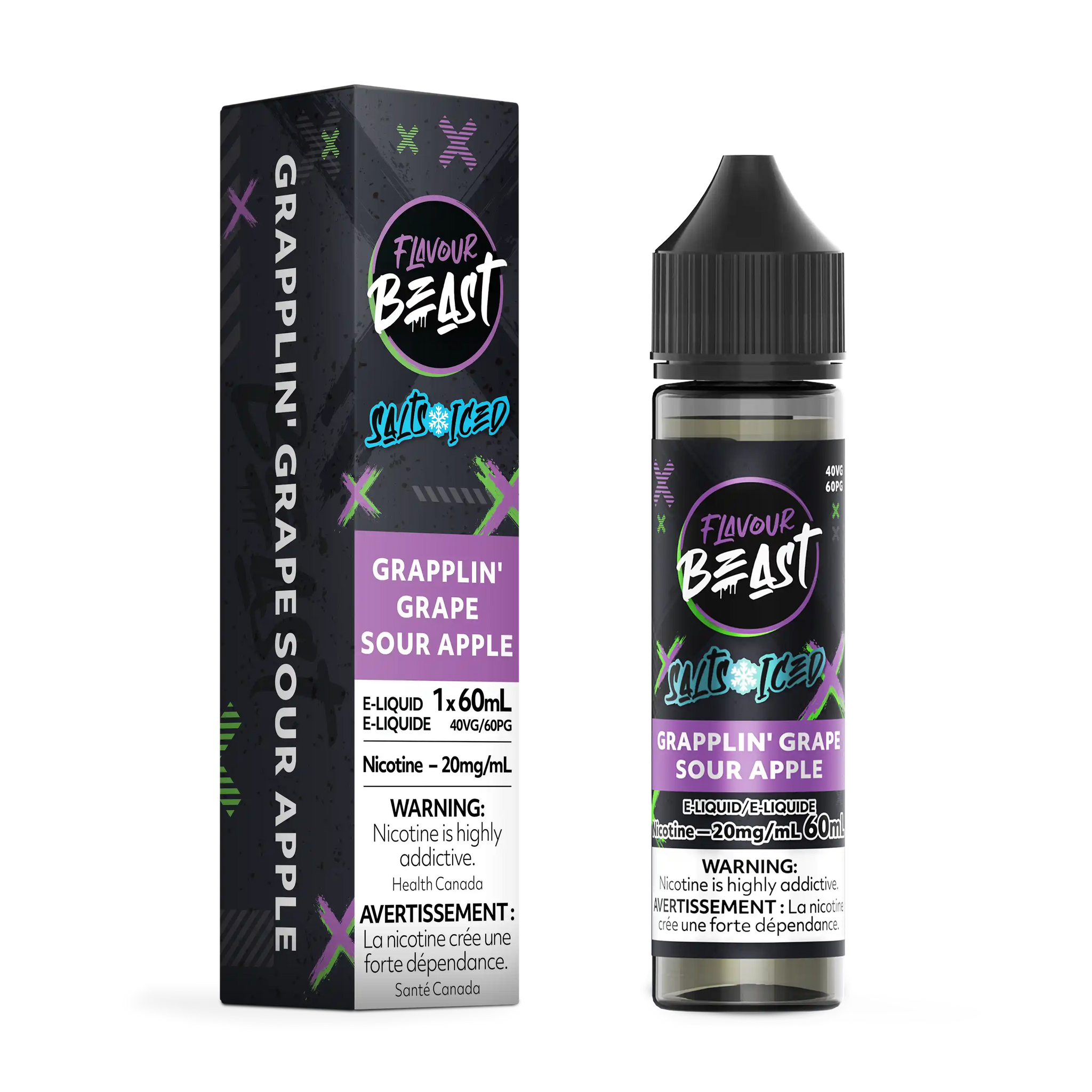 Grapplin' Grape Sour Apple Iced by Flavour Beast Salt