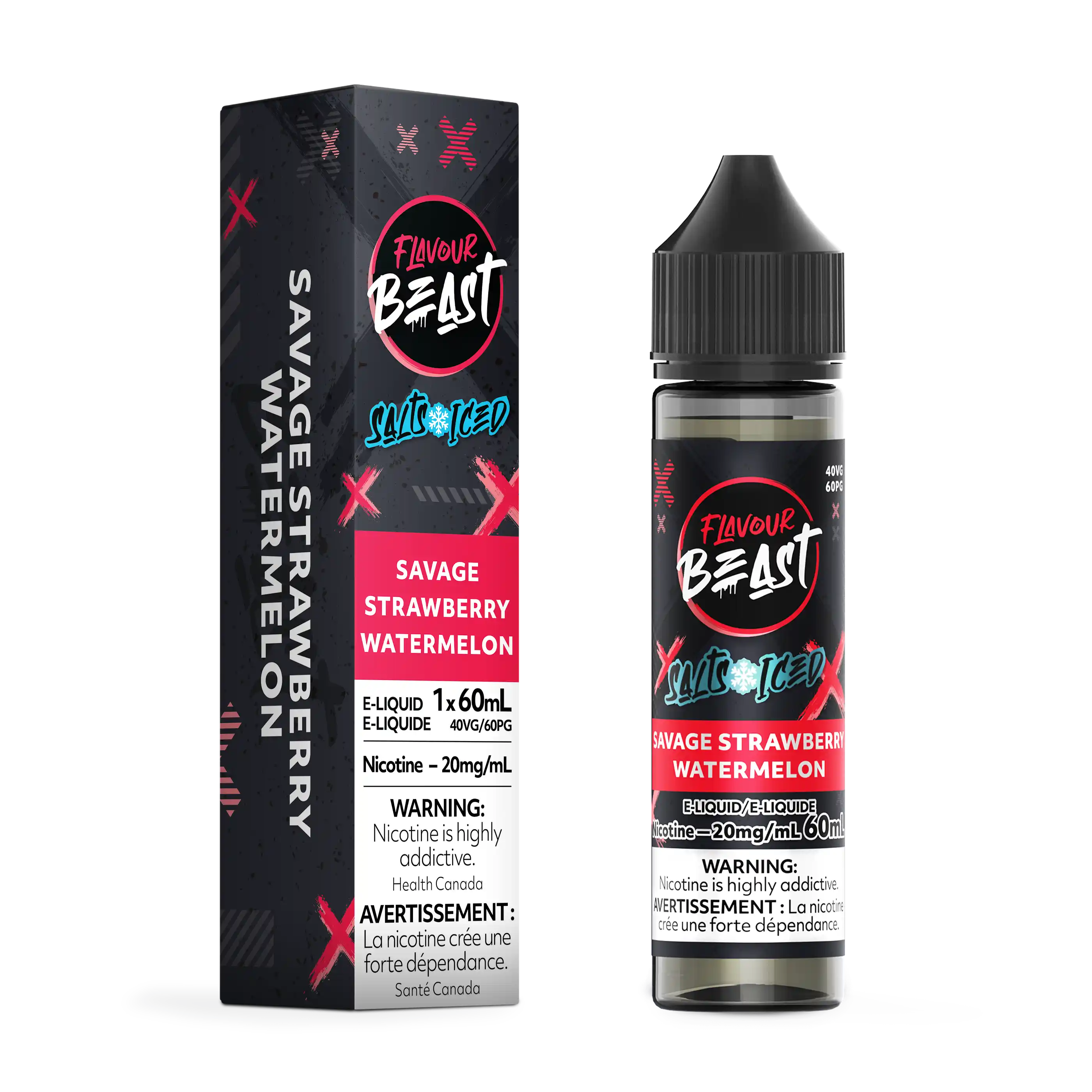 Savage Strawberry Watermelon Iced by Flavour Beast Salt