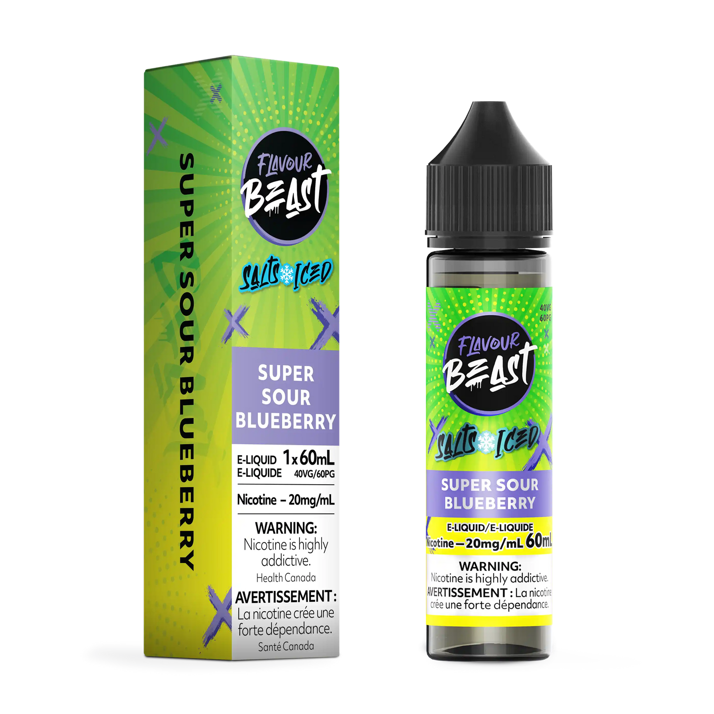 Super Sour Blueberry Iced by Flavour Beast Salt