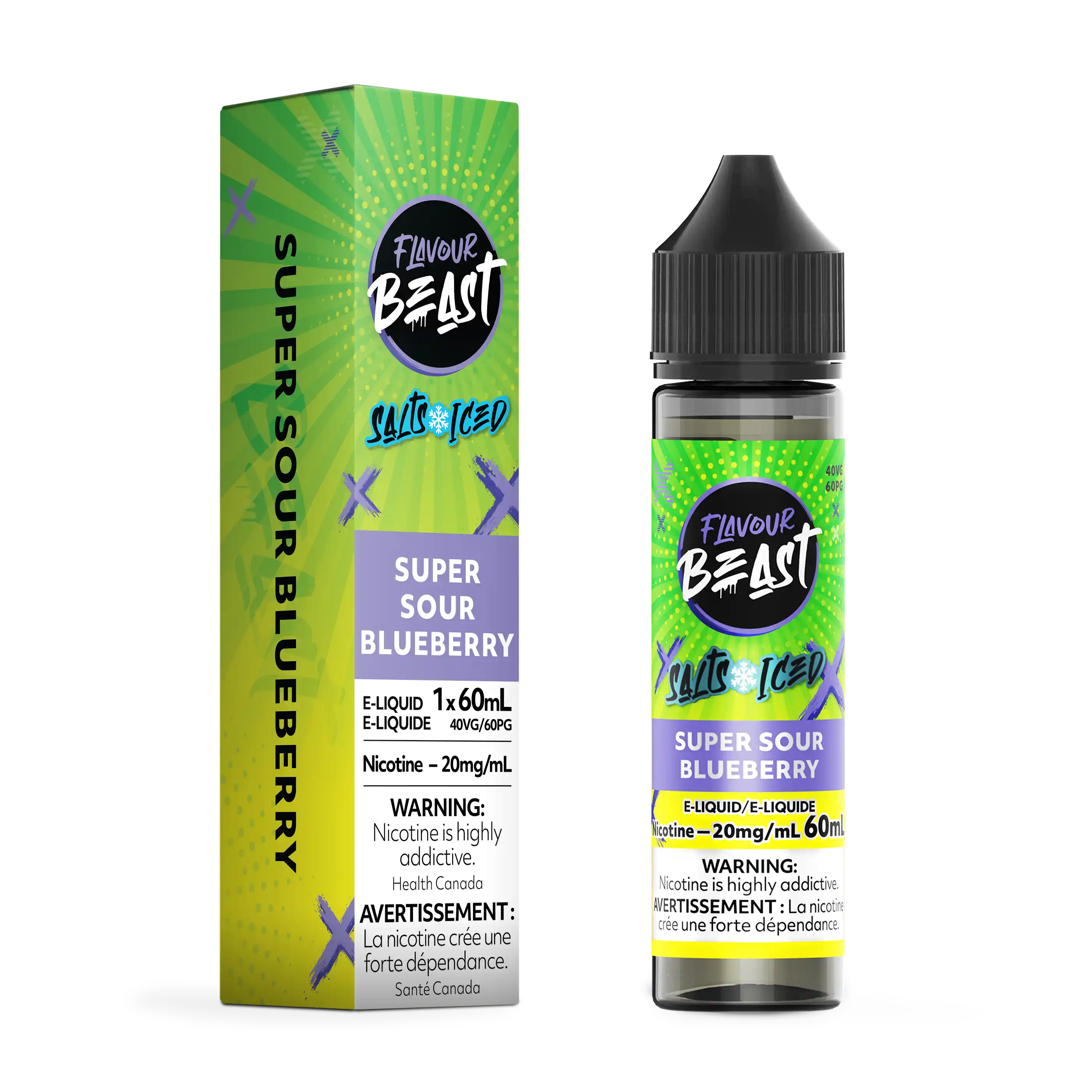 Super Sour Blueberry Iced by Flavour Beast Salt
