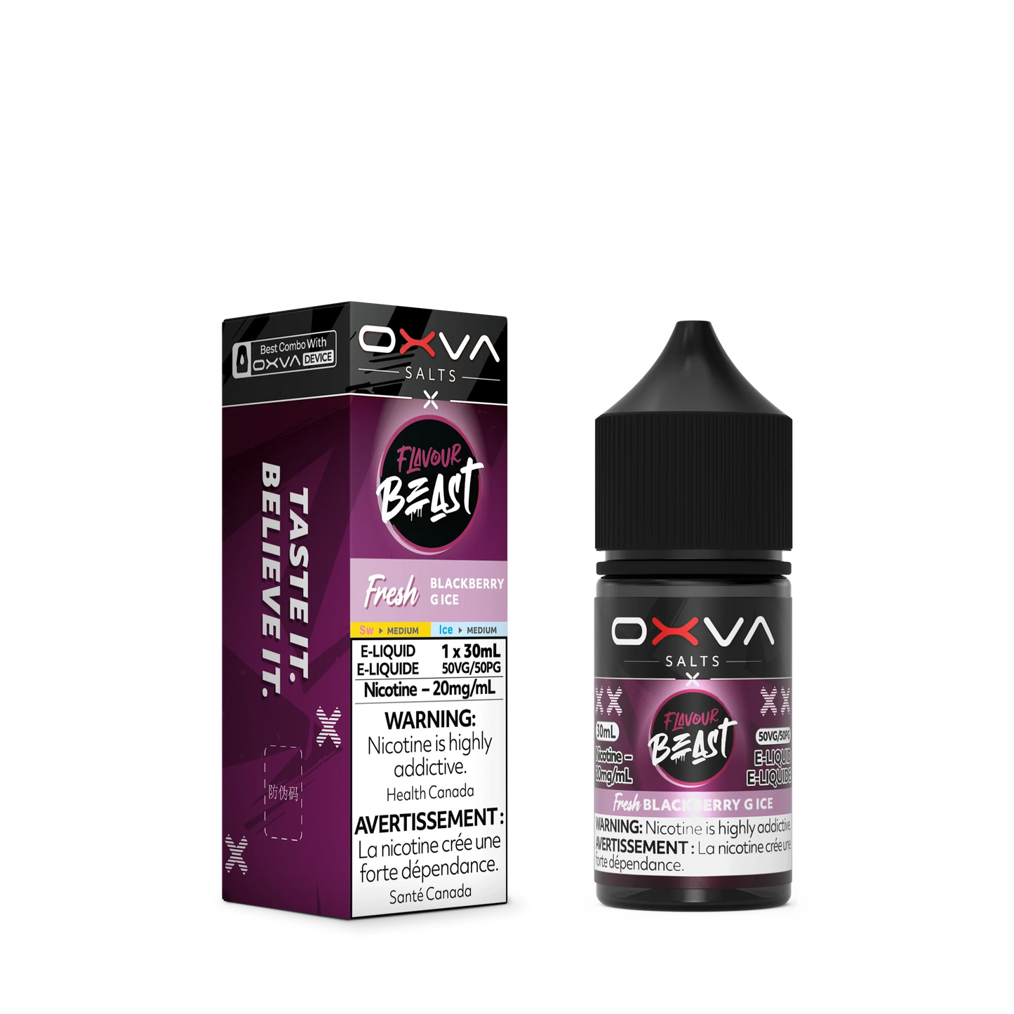 Fresh Blackberry G Ice by Flavour Beast x OXVA E-Liquid Salt