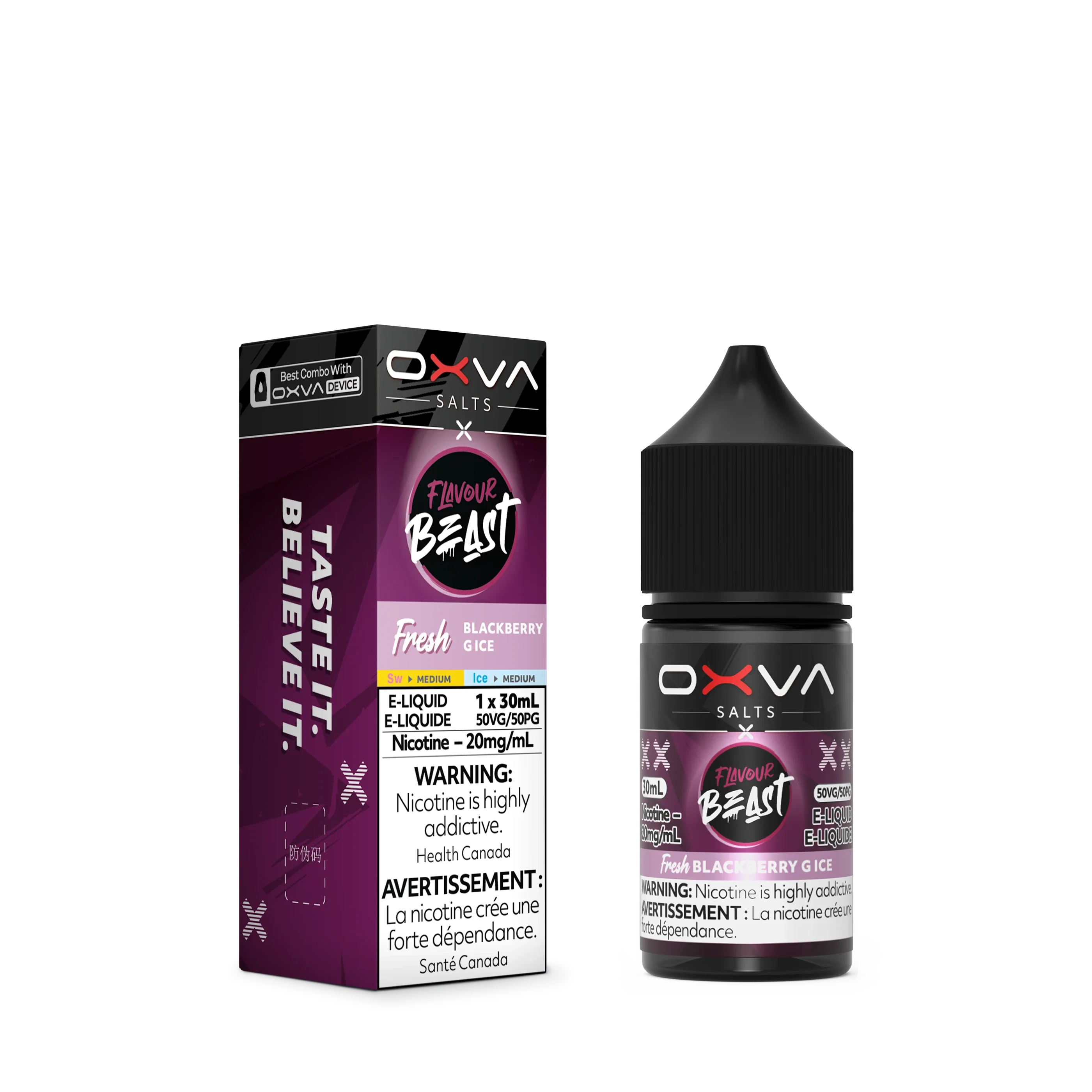 Fresh Blackberry G Ice by Flavour Beast x OXVA E-Liquid Salt