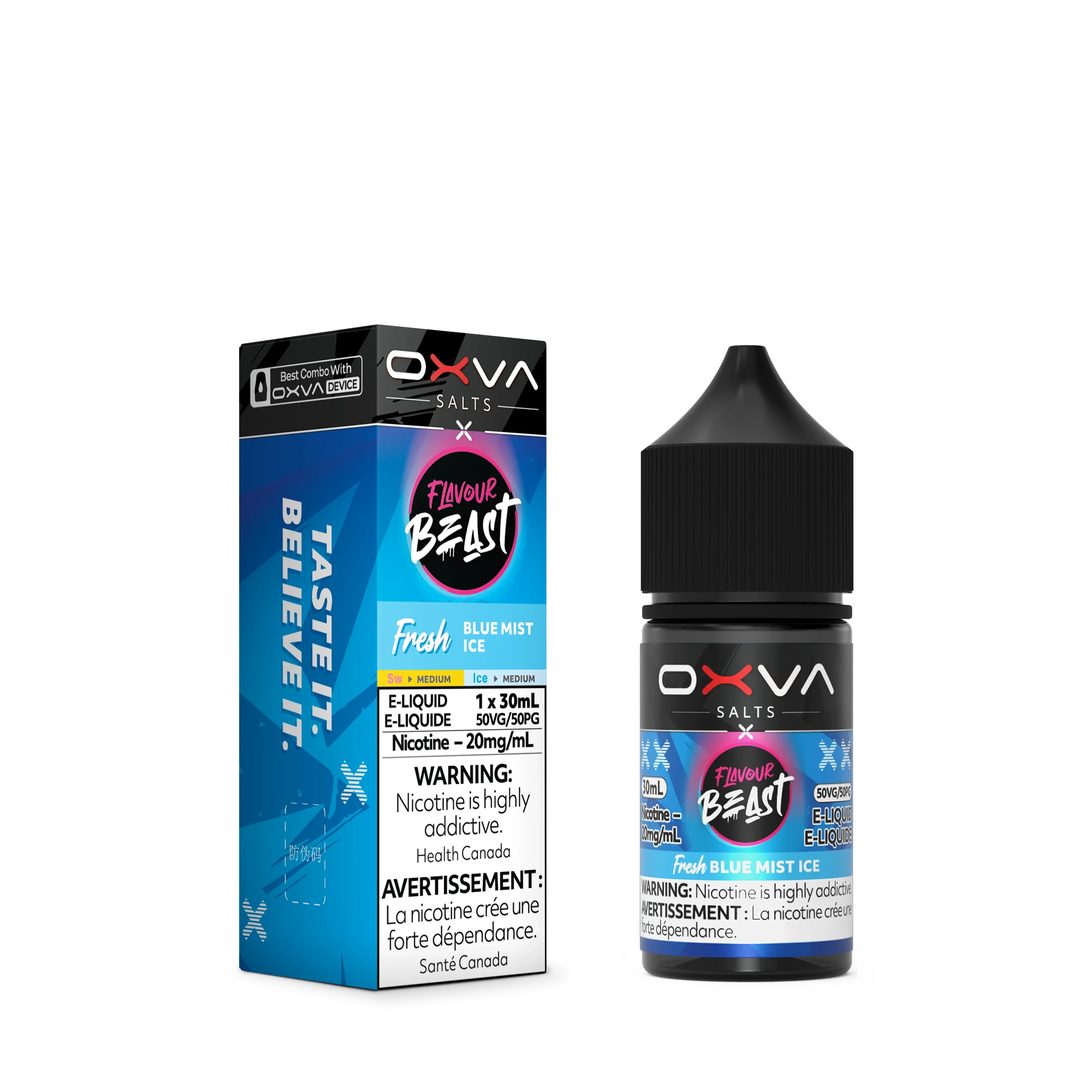 Fresh Blue Mist Ice by Flavour Beast x OXVA E-Liquid Salt