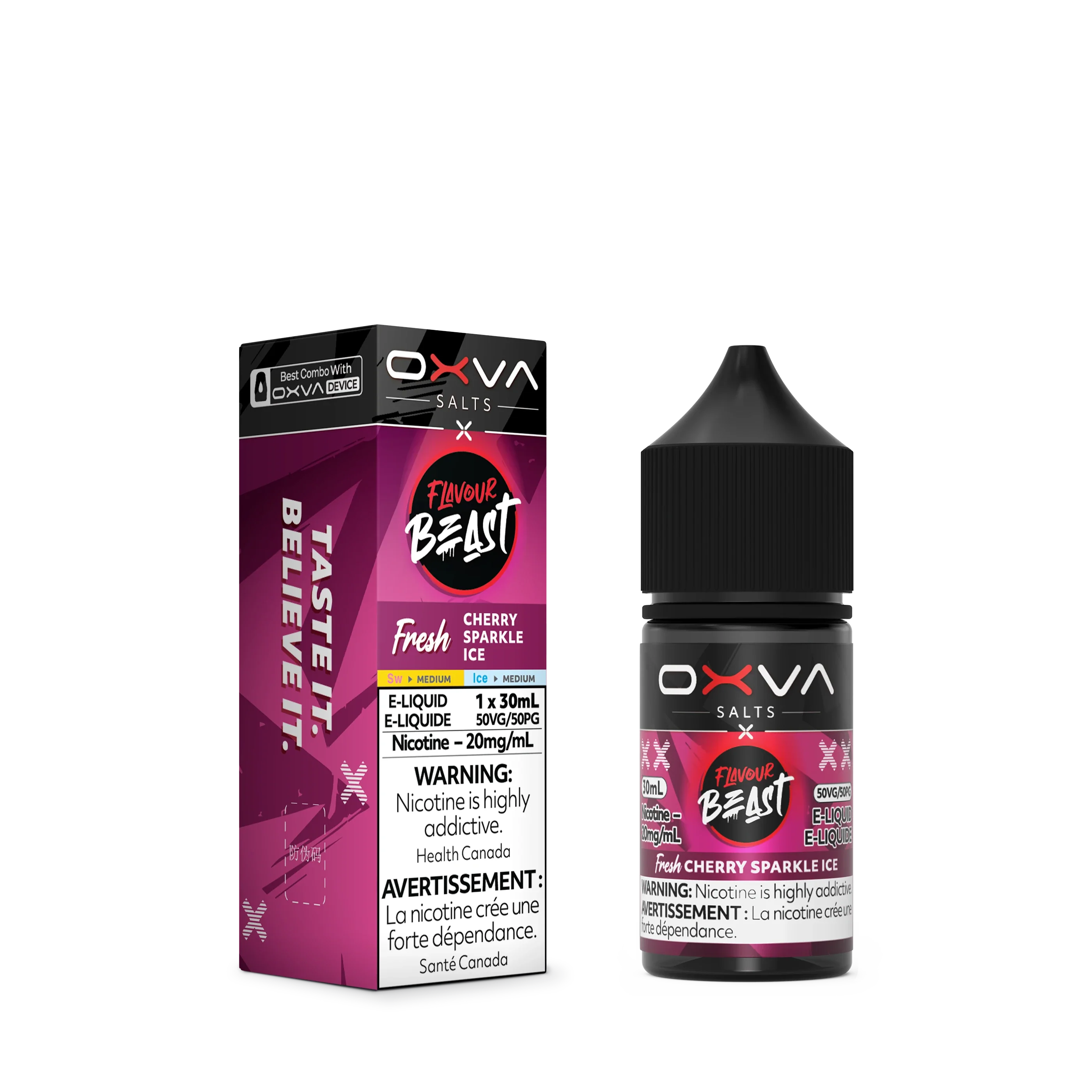 Fresh Cherry Sparkle Ice by Flavour Beast x OXVA E-Liquid Salt