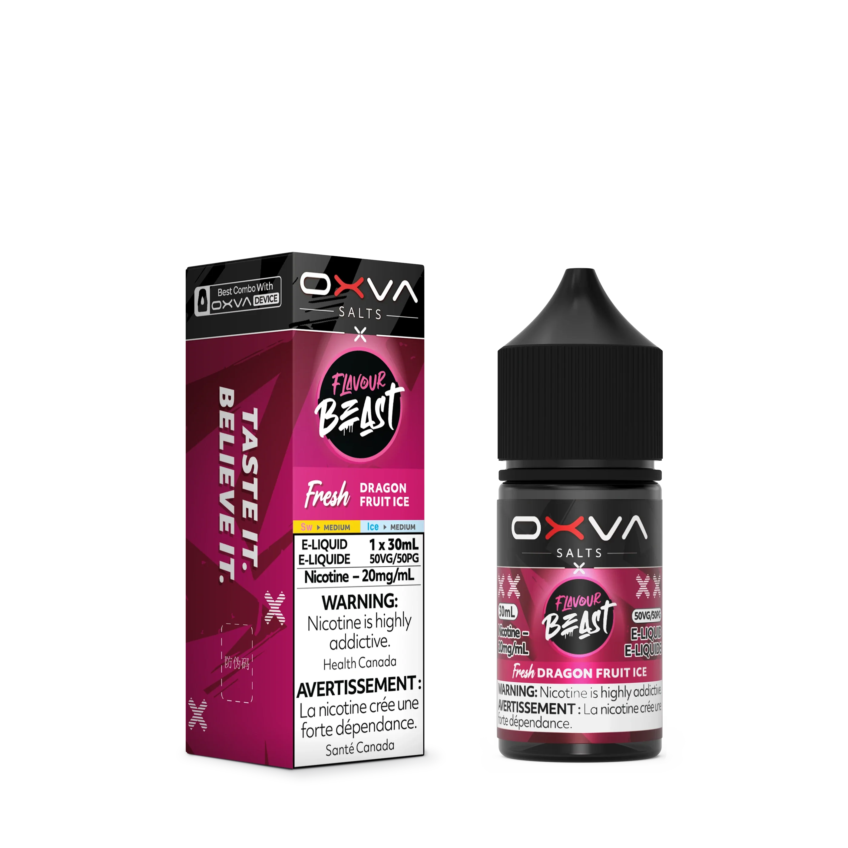 Fresh Dragon Fruit Ice by Flavour Beast x OXVA E-Liquid Salt