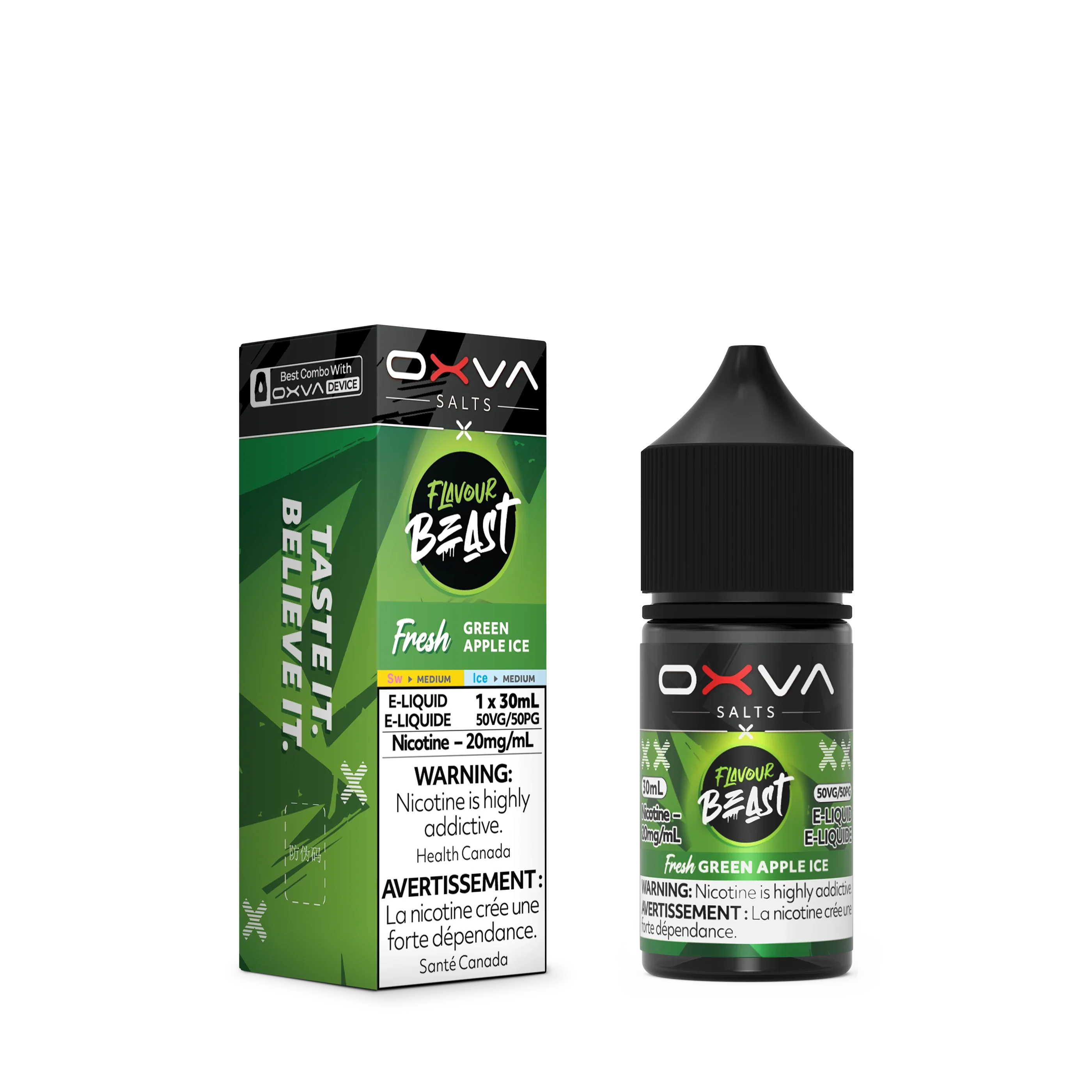 Fresh Green Apple Ice by Flavour Beast x OXVA E-Liquid Salt