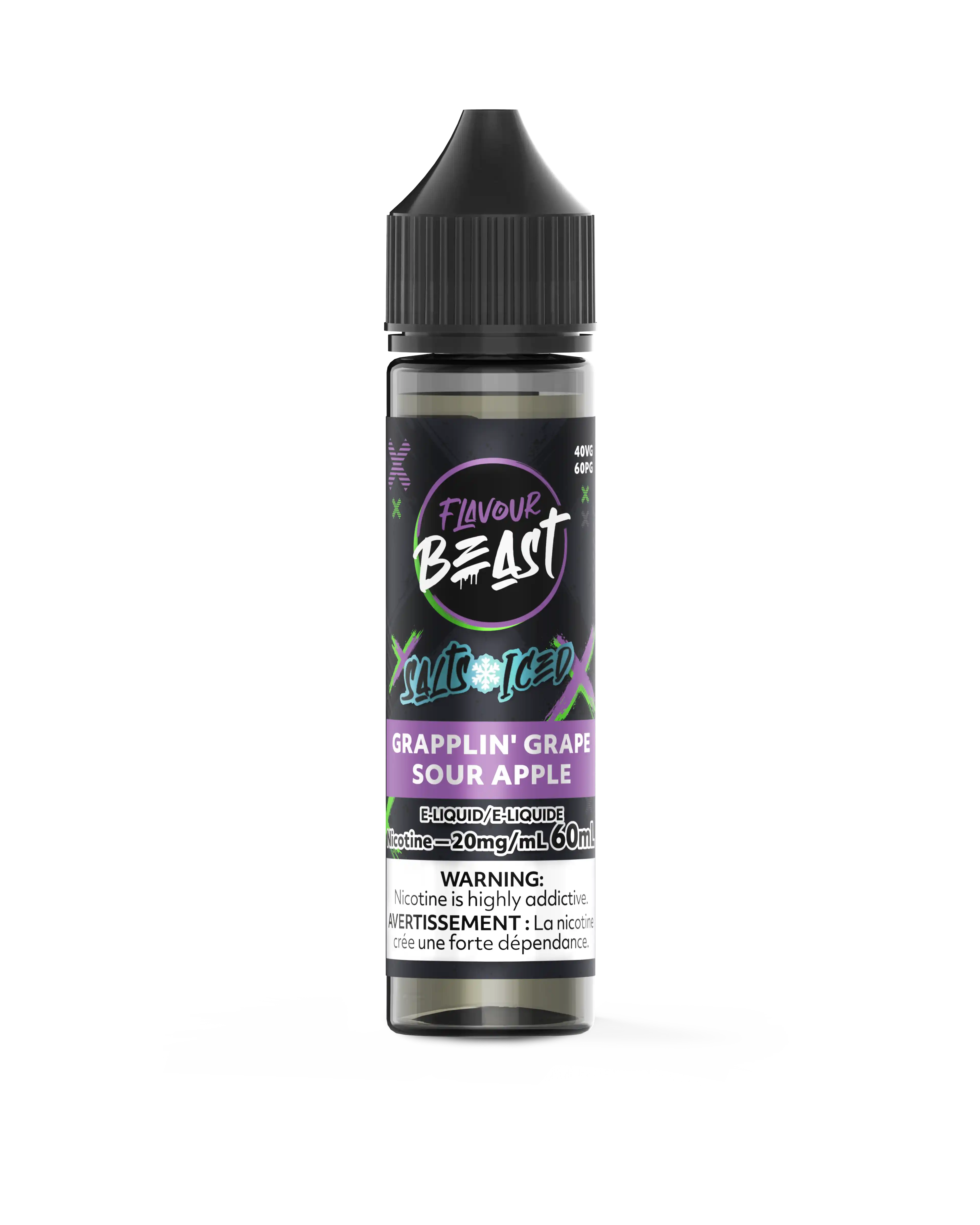 Grapplin' Grape Sour Apple Iced by Flavour Beast Salt
