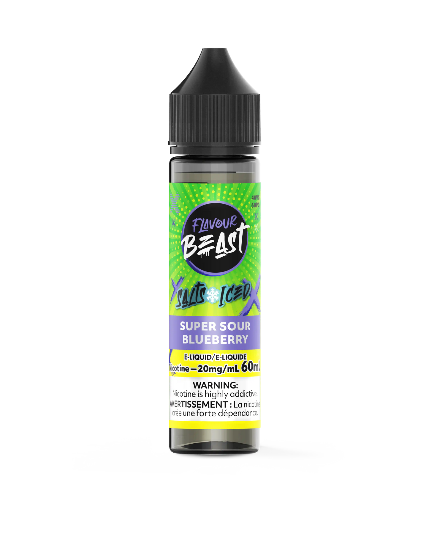 Super Sour Blueberry Iced by Flavour Beast Salt