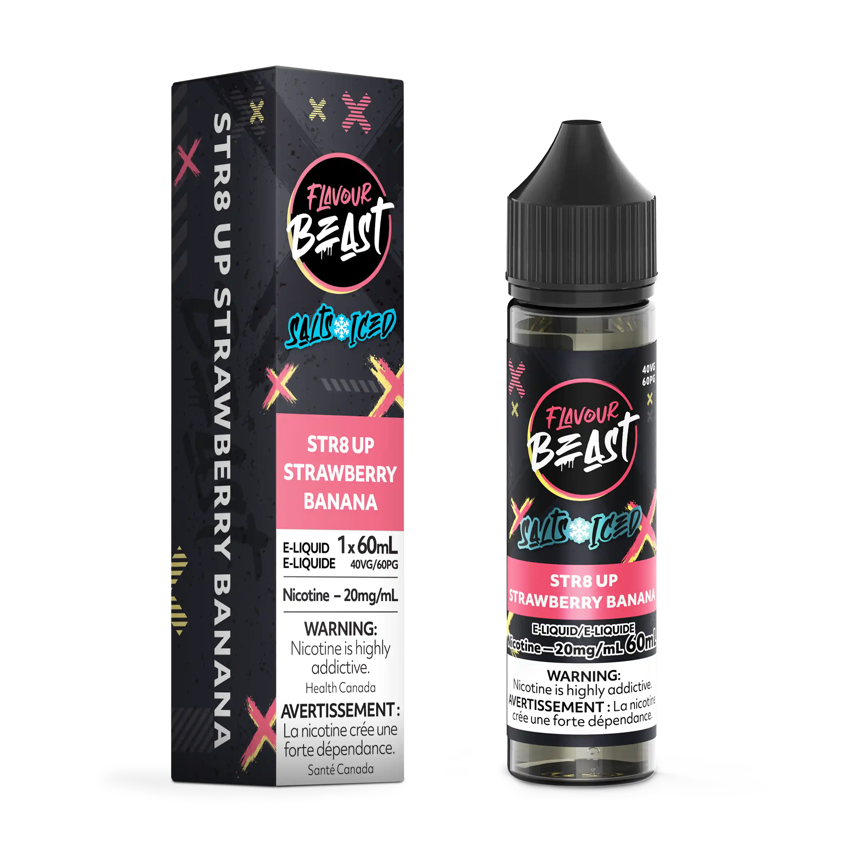 STR8 Up Strawberry Banana Iced by Flavour Beast Salt