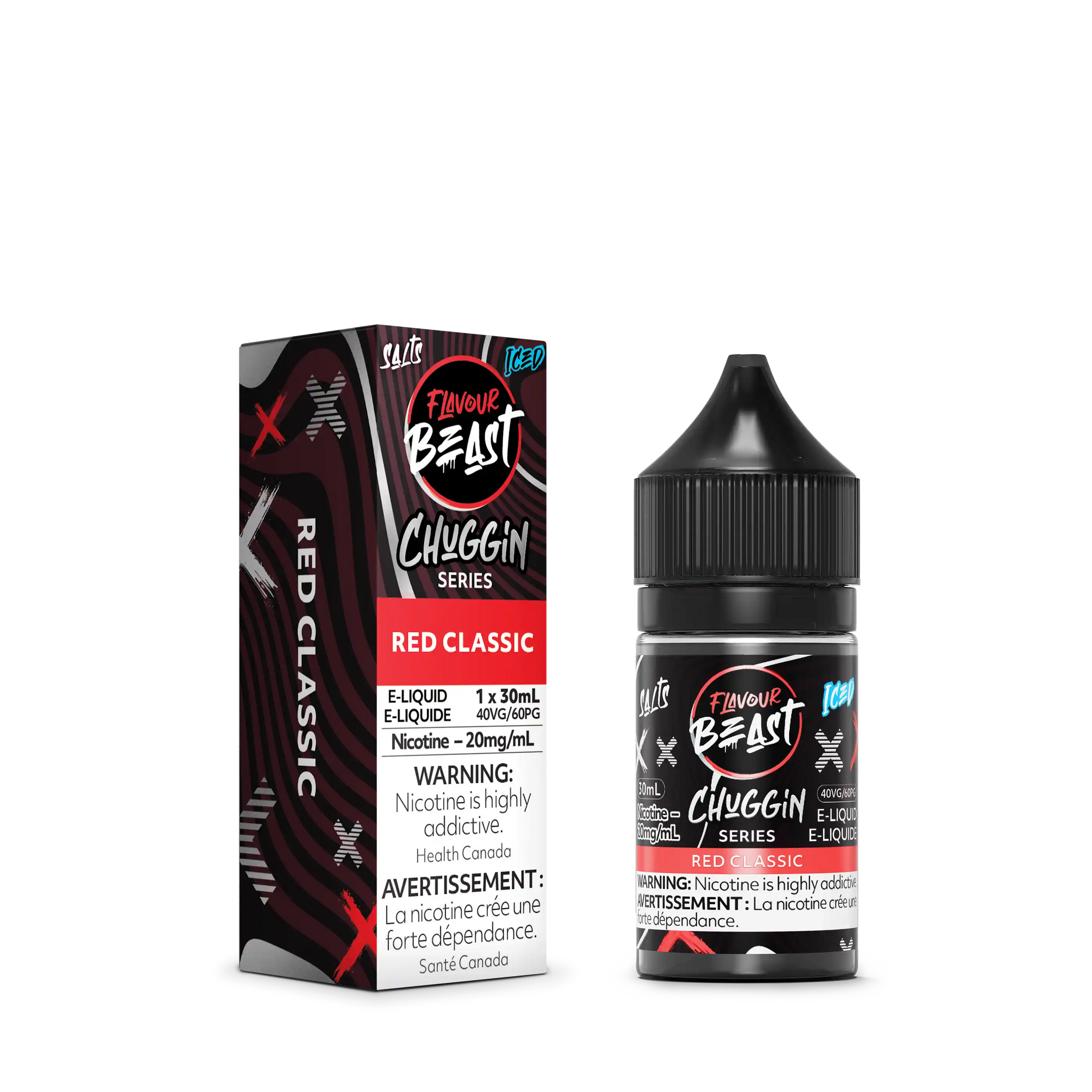 Red Classic Iced by Flavour Beast Chuggin' Series Salt