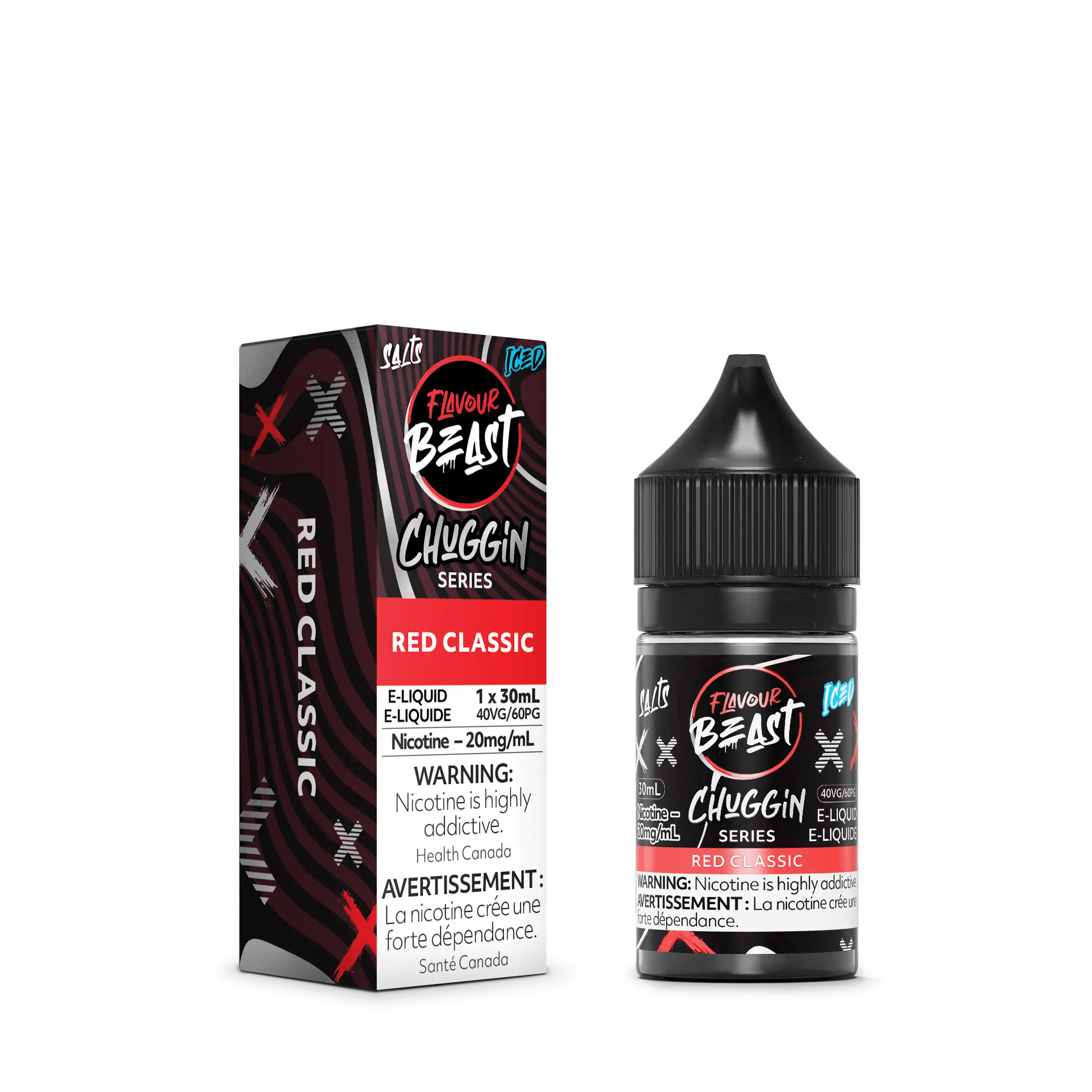 Red Classic Iced by Flavour Beast Chuggin' Series Salt