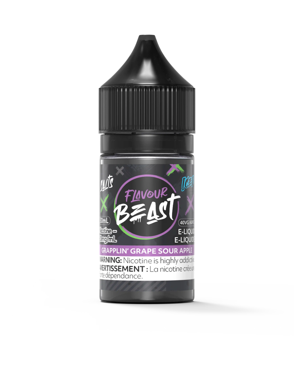 Grapplin' Grape Sour Apple Iced by Flavour Beast Salt