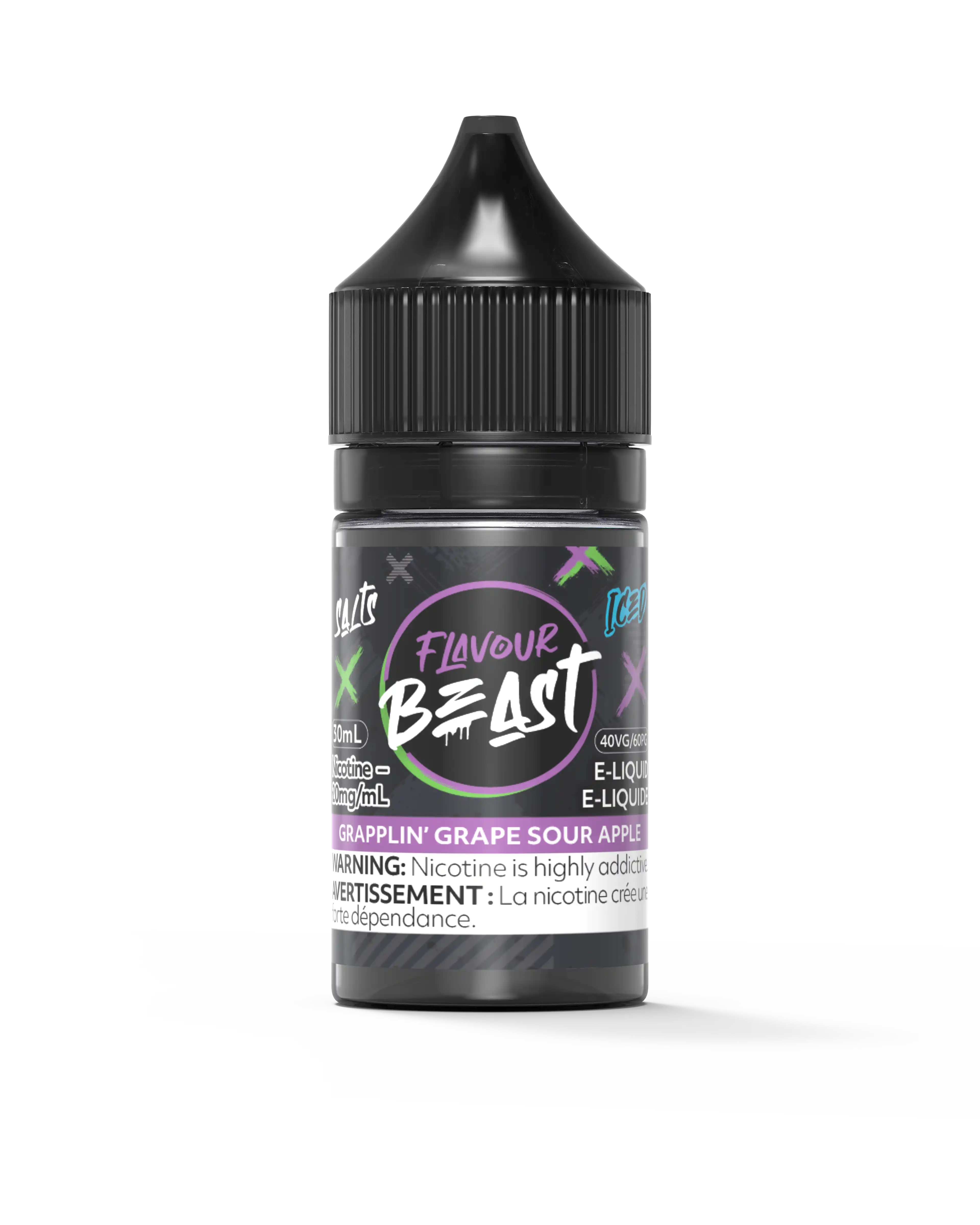Grapplin' Grape Sour Apple Iced by Flavour Beast Salt