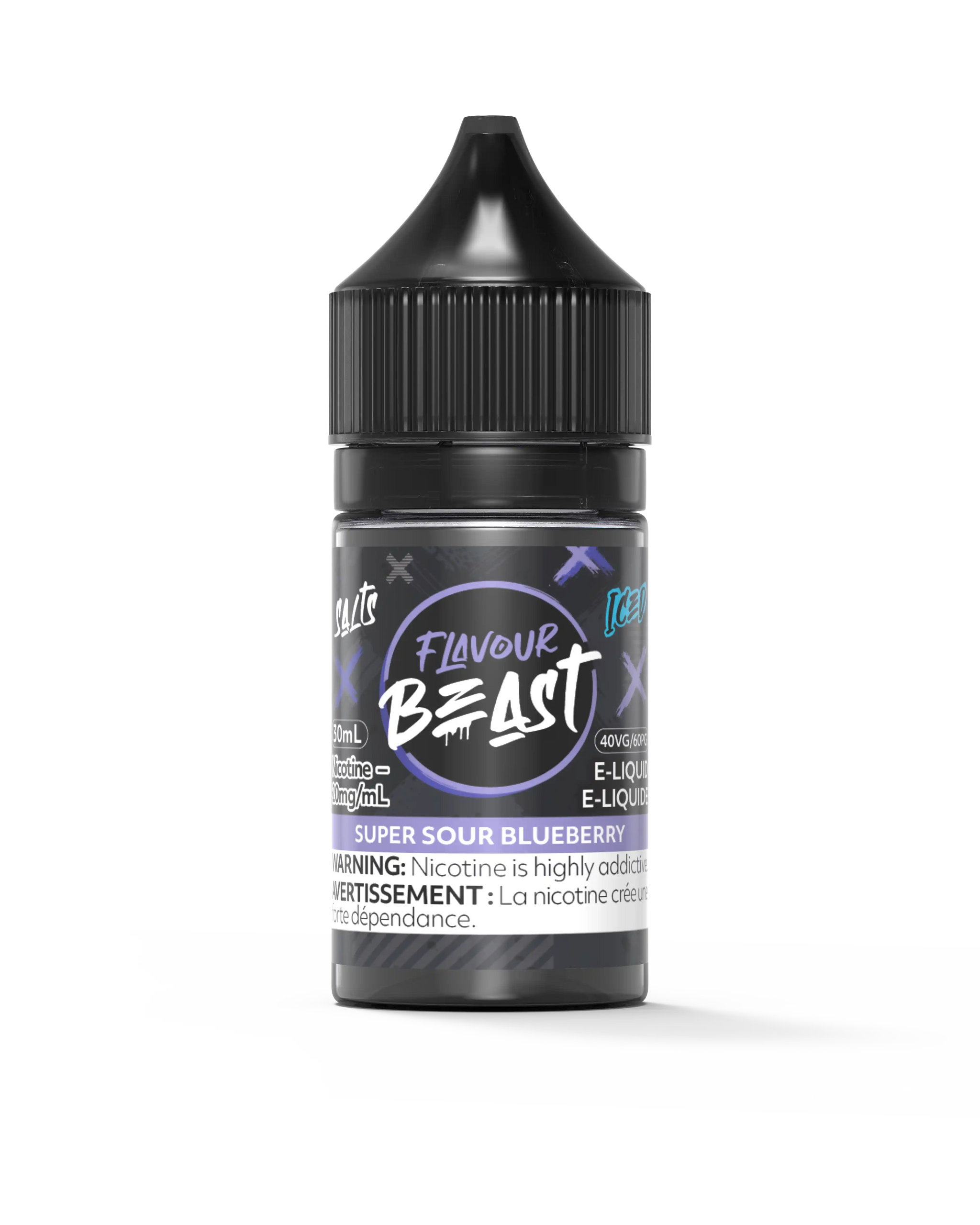Super Sour Blueberry Iced by Flavour Beast Salt
