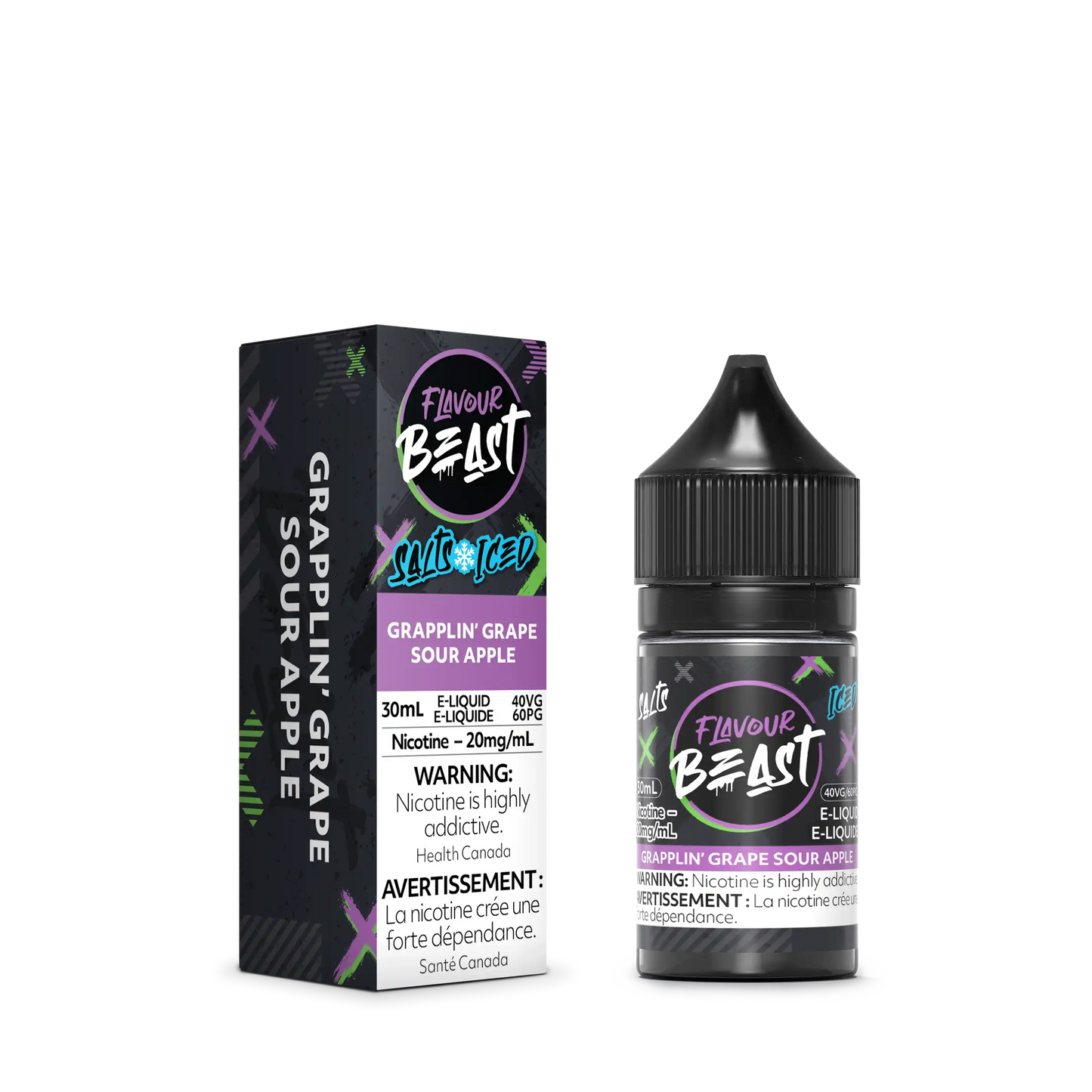 Grapplin' Grape Sour Apple Iced by Flavour Beast Salt