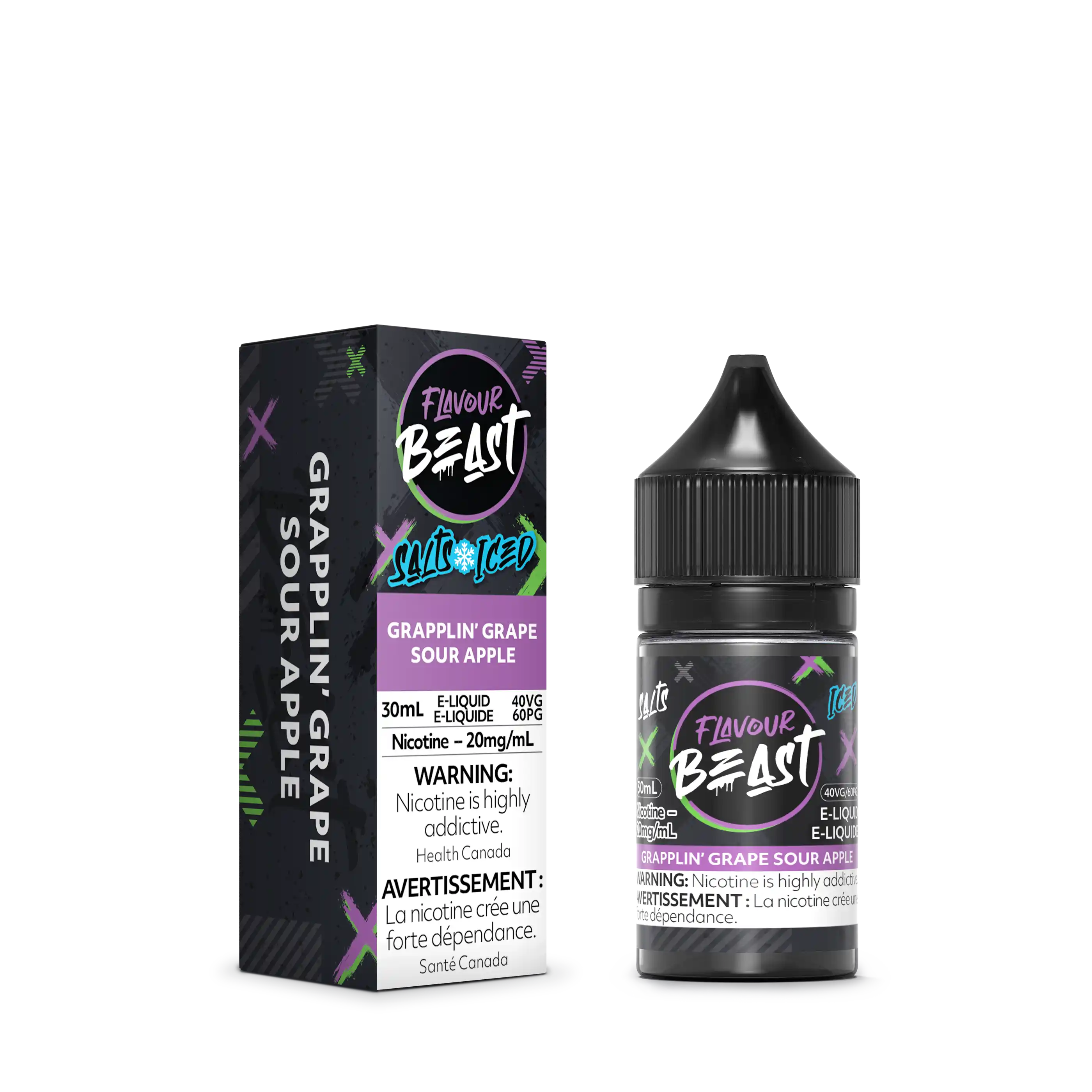 Grapplin' Grape Sour Apple Iced by Flavour Beast Salt