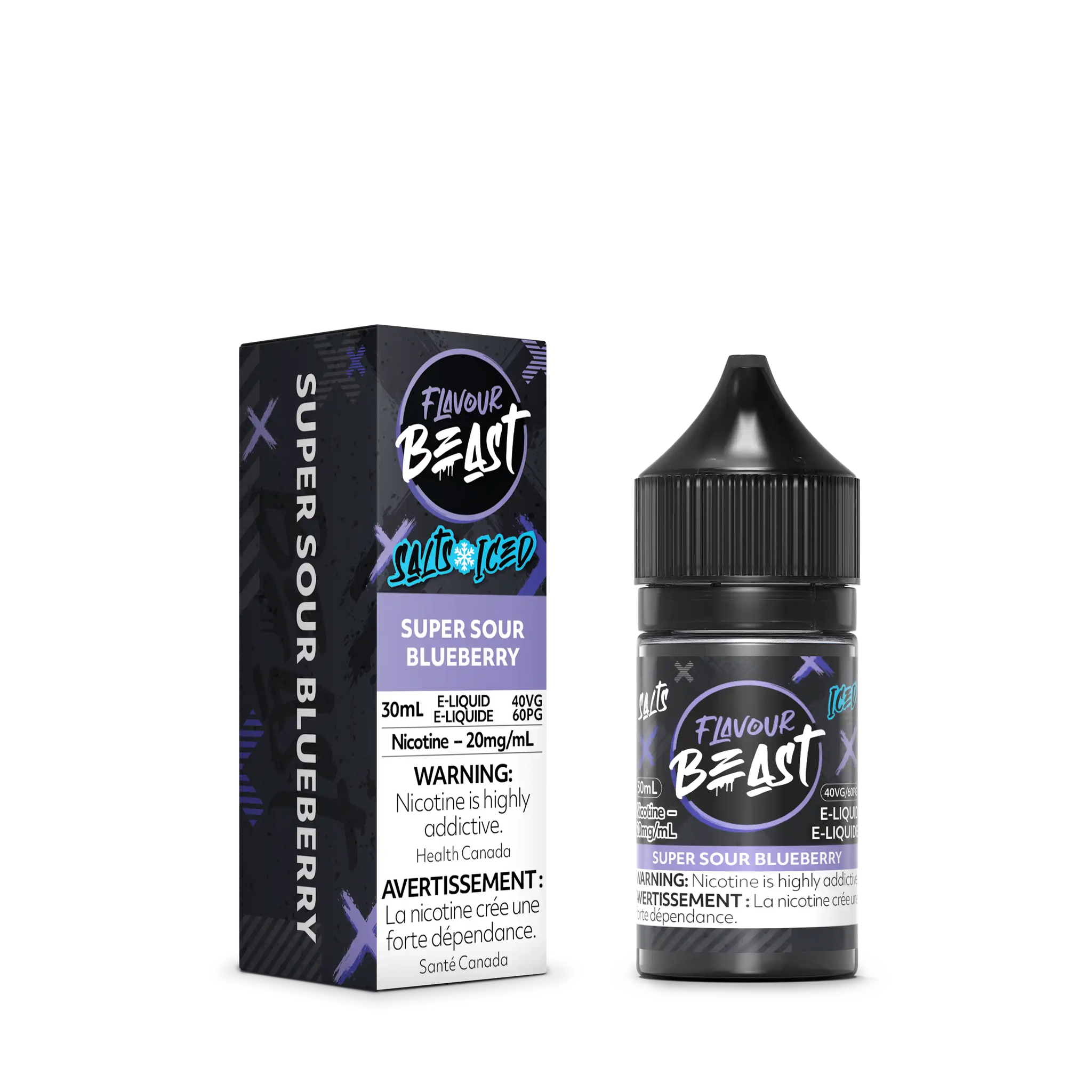 Super Sour Blueberry Iced by Flavour Beast Salt