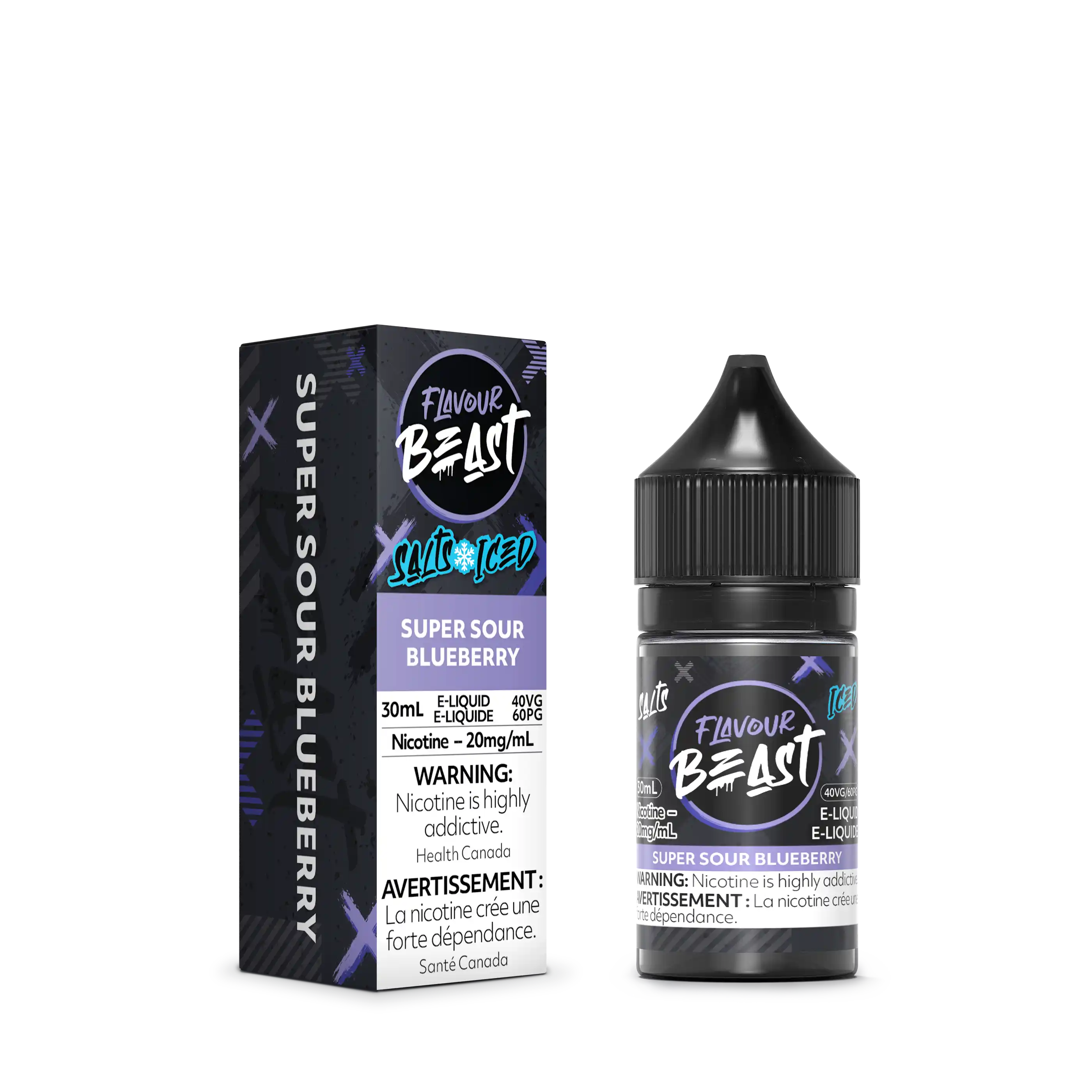 Super Sour Blueberry Iced by Flavour Beast Salt