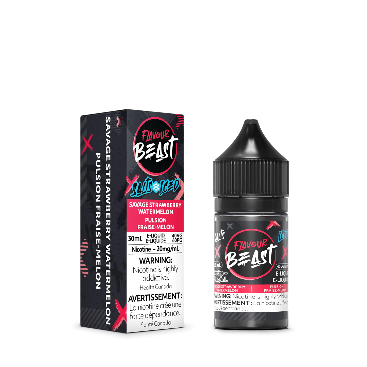 Savage Strawberry Watermelon Iced by Flavour Beast Salt